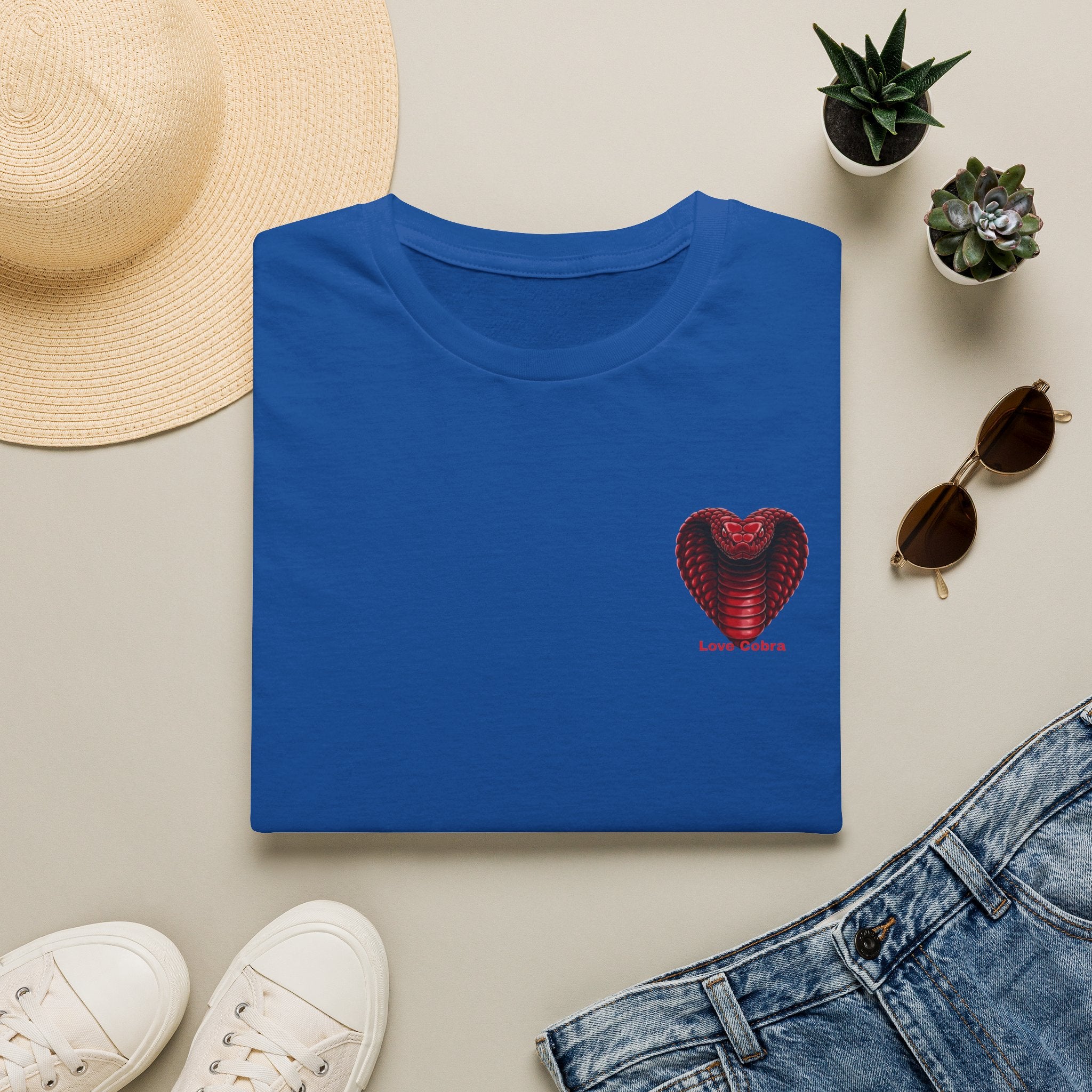 Heart Cobra T‑Shirt — 'Love Bites' Snake Heart Graphic Tee
