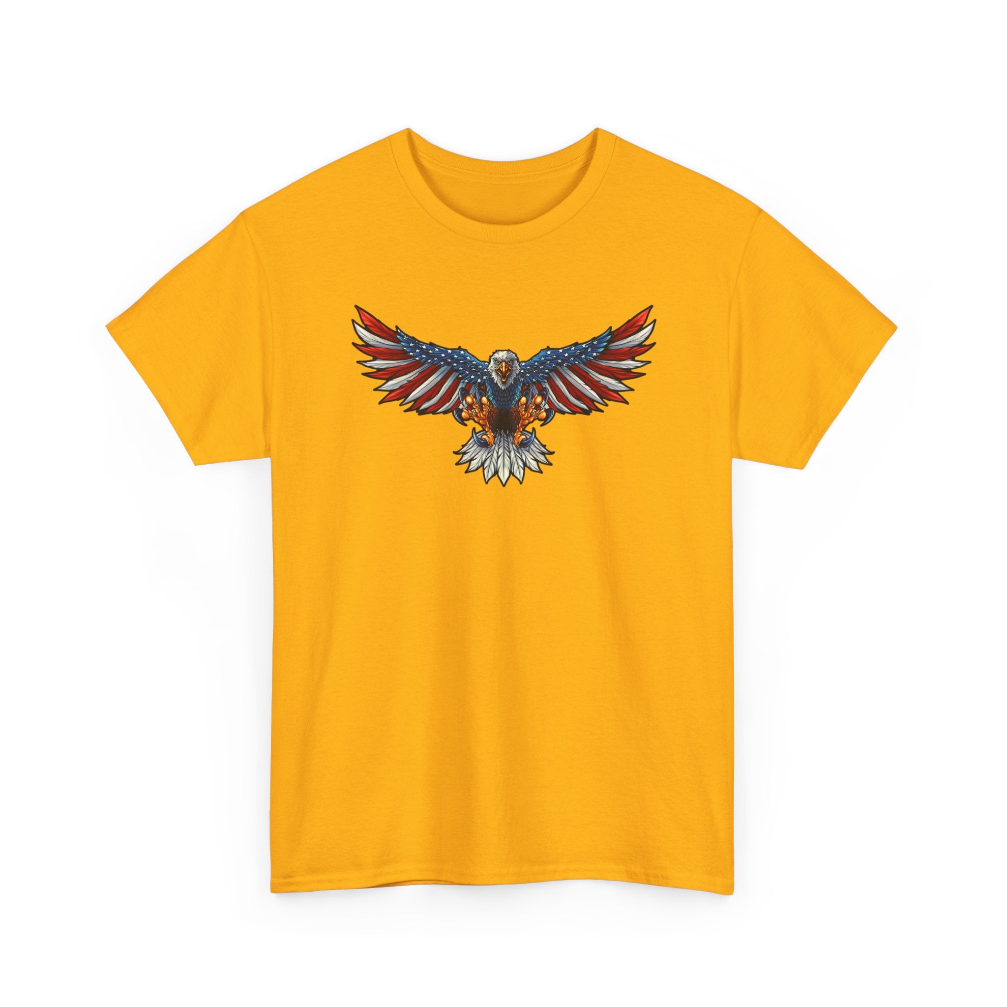 Patriotic Eagle Graphic Tee – Vintage Red, White & Blue Bald Eagle T-Shirt
