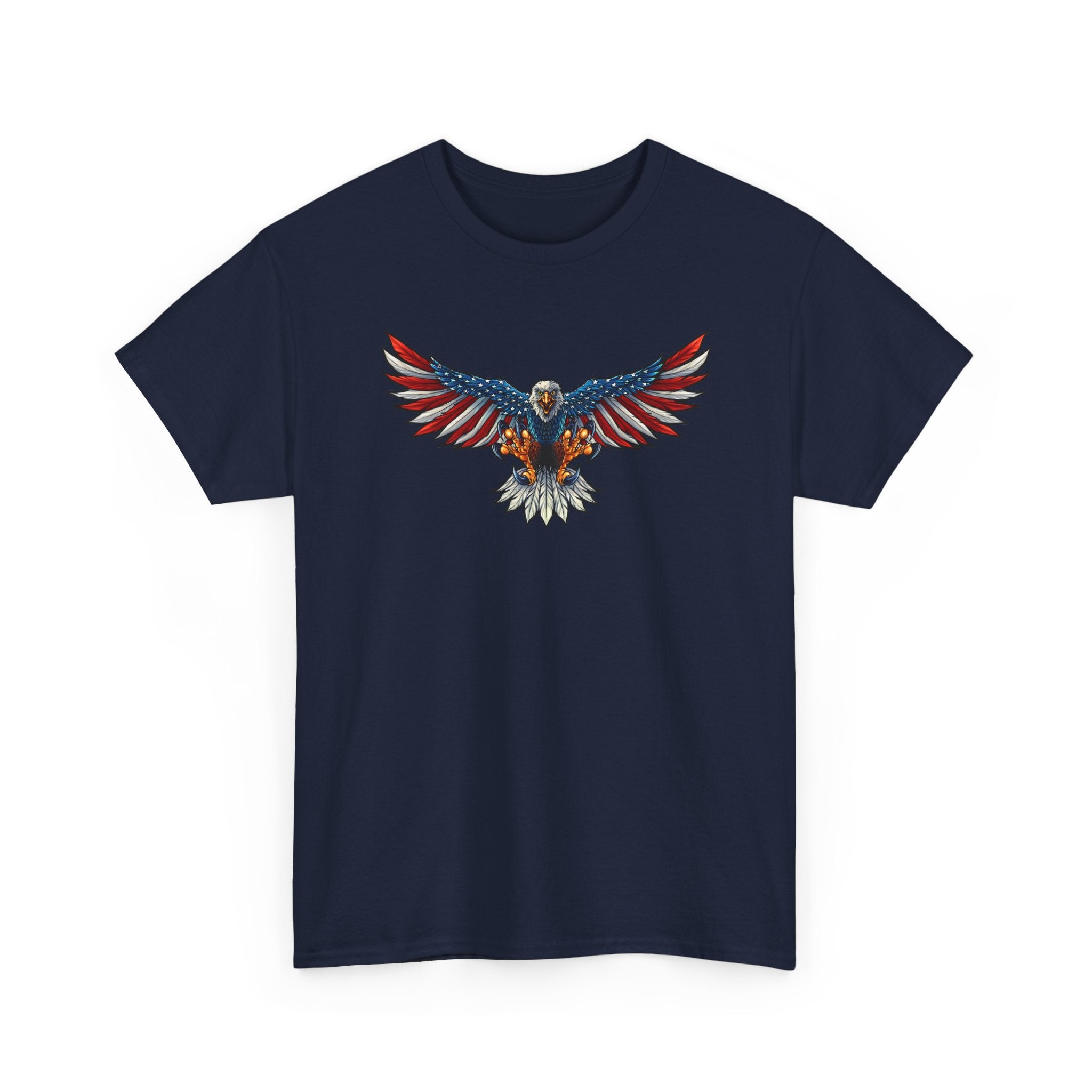 Patriotic Eagle Graphic Tee – Vintage Red, White & Blue Bald Eagle T-Shirt