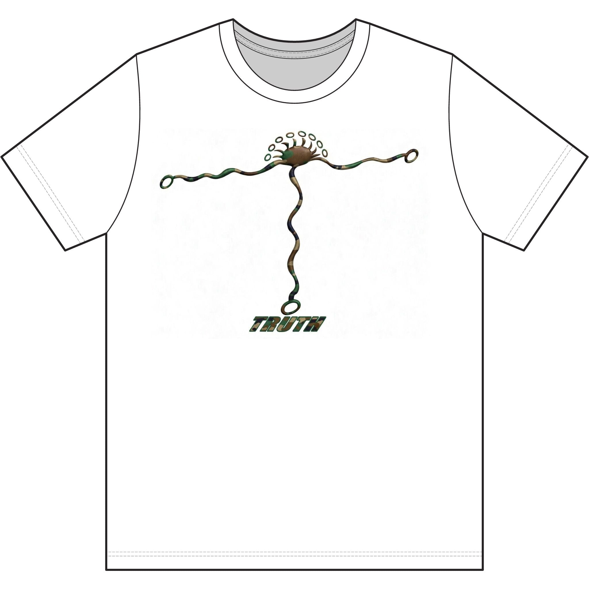 Truth Wear Christ on a Cross depiction t-shirt in Camouflage Street Style