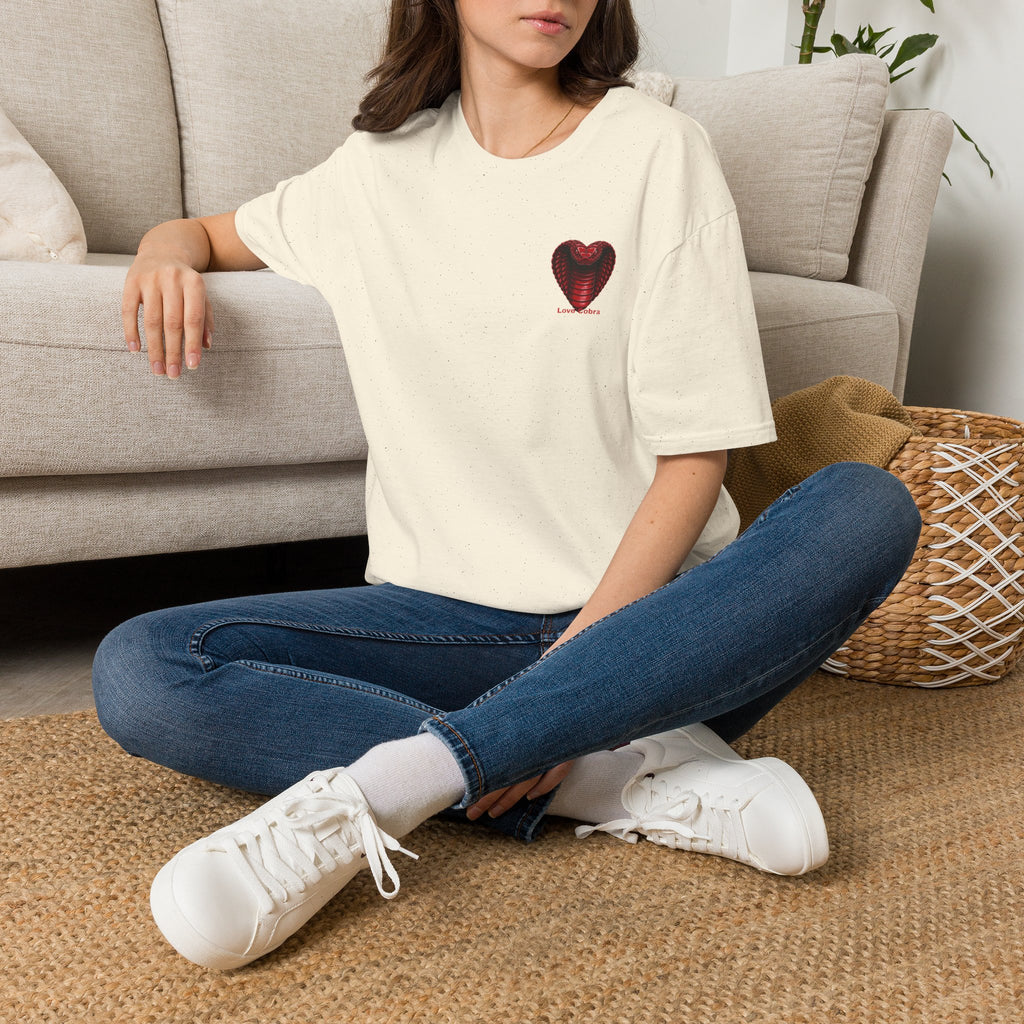 Heart Cobra T‑Shirt — 'Love Bites' Snake Heart Graphic Tee
