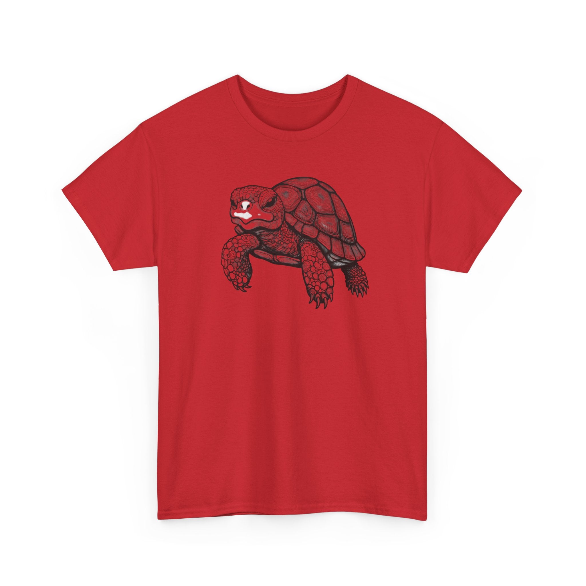Turtle Illustration T‑Shirt — Hand‑Drawn Black & White Desert Tortoise Tee