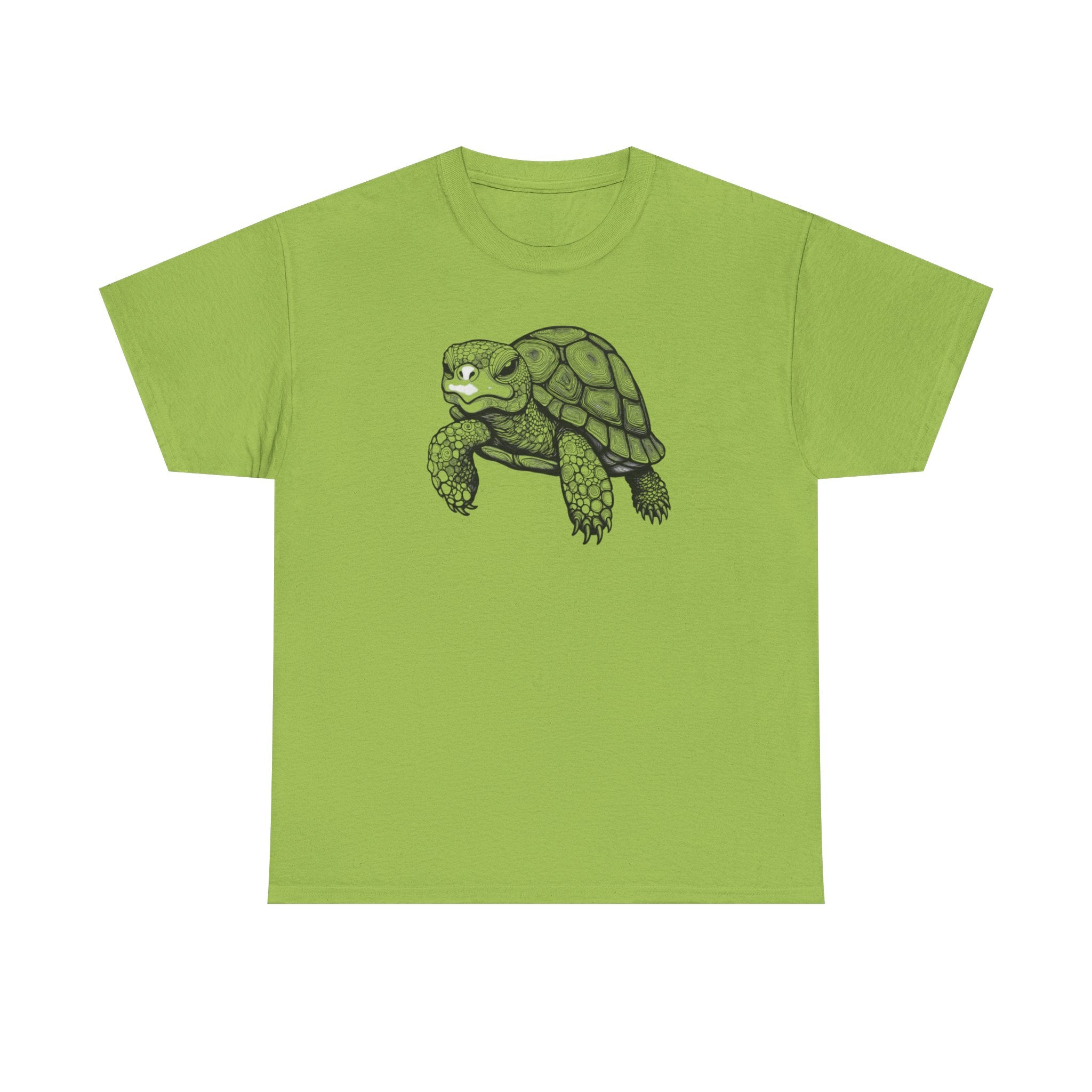 Turtle Illustration T‑Shirt — Hand‑Drawn Black & White Desert Tortoise Tee