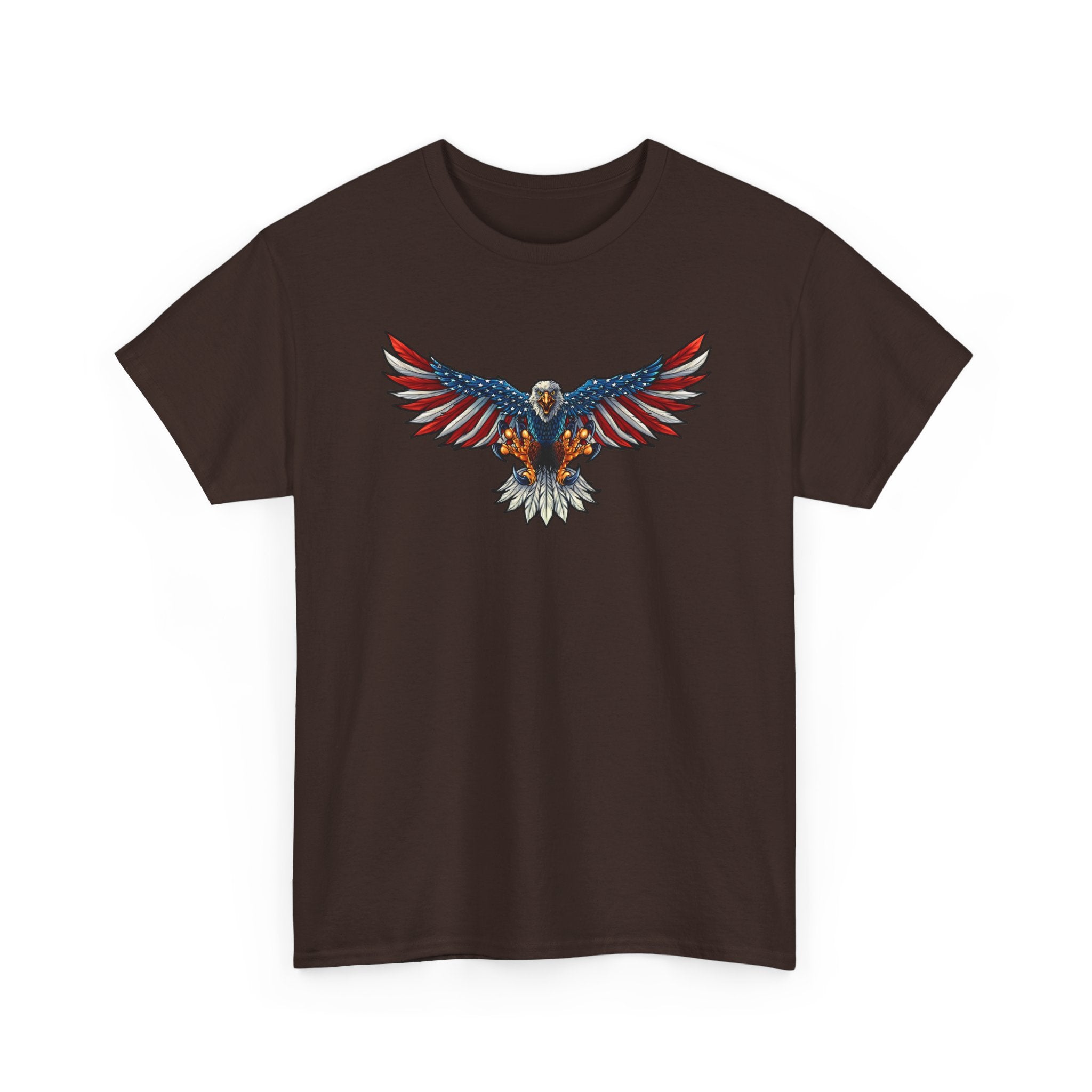 Patriotic Eagle Graphic Tee – Vintage Red, White & Blue Bald Eagle T-Shirt