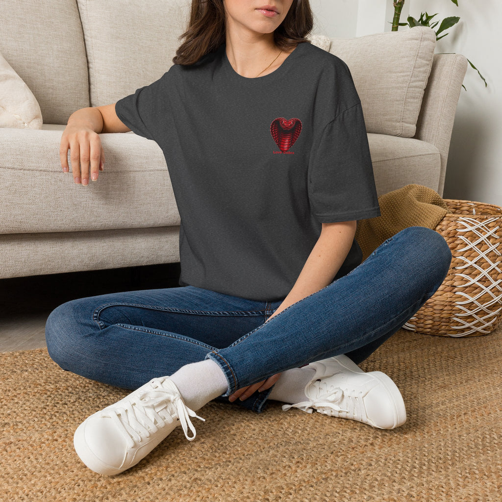 Heart Cobra T‑Shirt — 'Love Bites' Snake Heart Graphic Tee