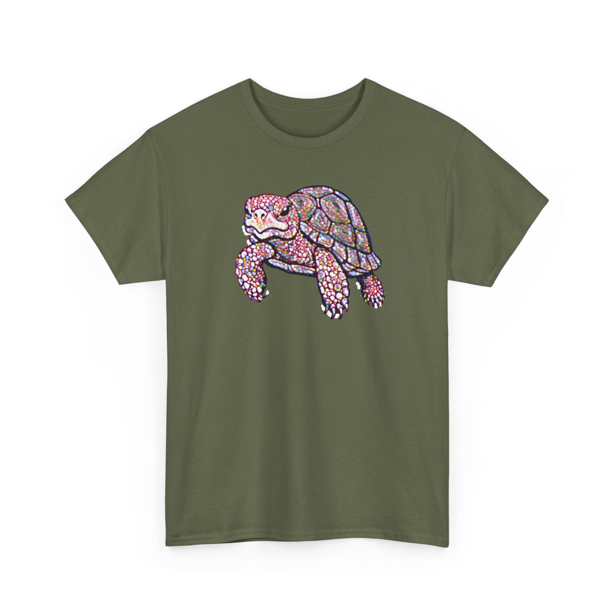 Turtle Graphic Tee — Colorful Mosaic Sea Turtle T‑Shirt