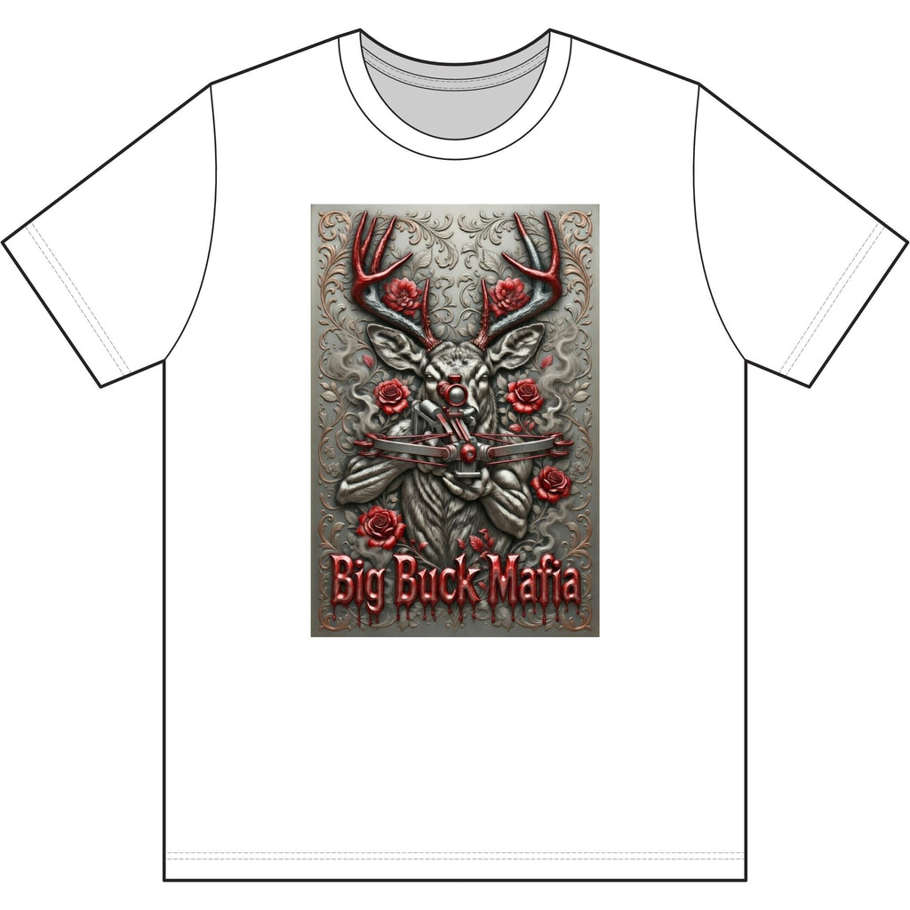 Deer Skull with Roses T-Shirt | Big Buck Mafia