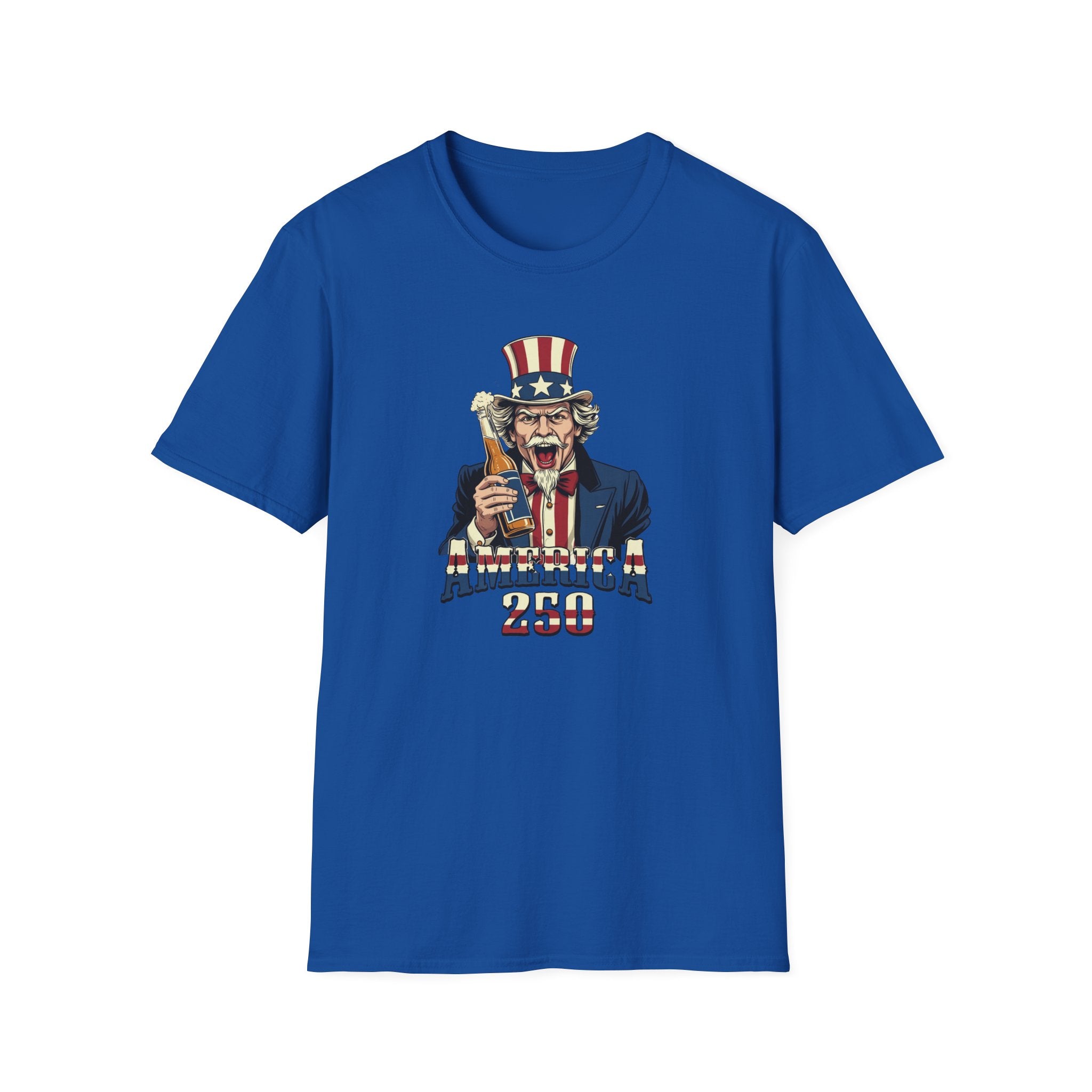 Uncle Sam Beer Graphic T-Shirt — Patriotic "America 250" Party Tee
