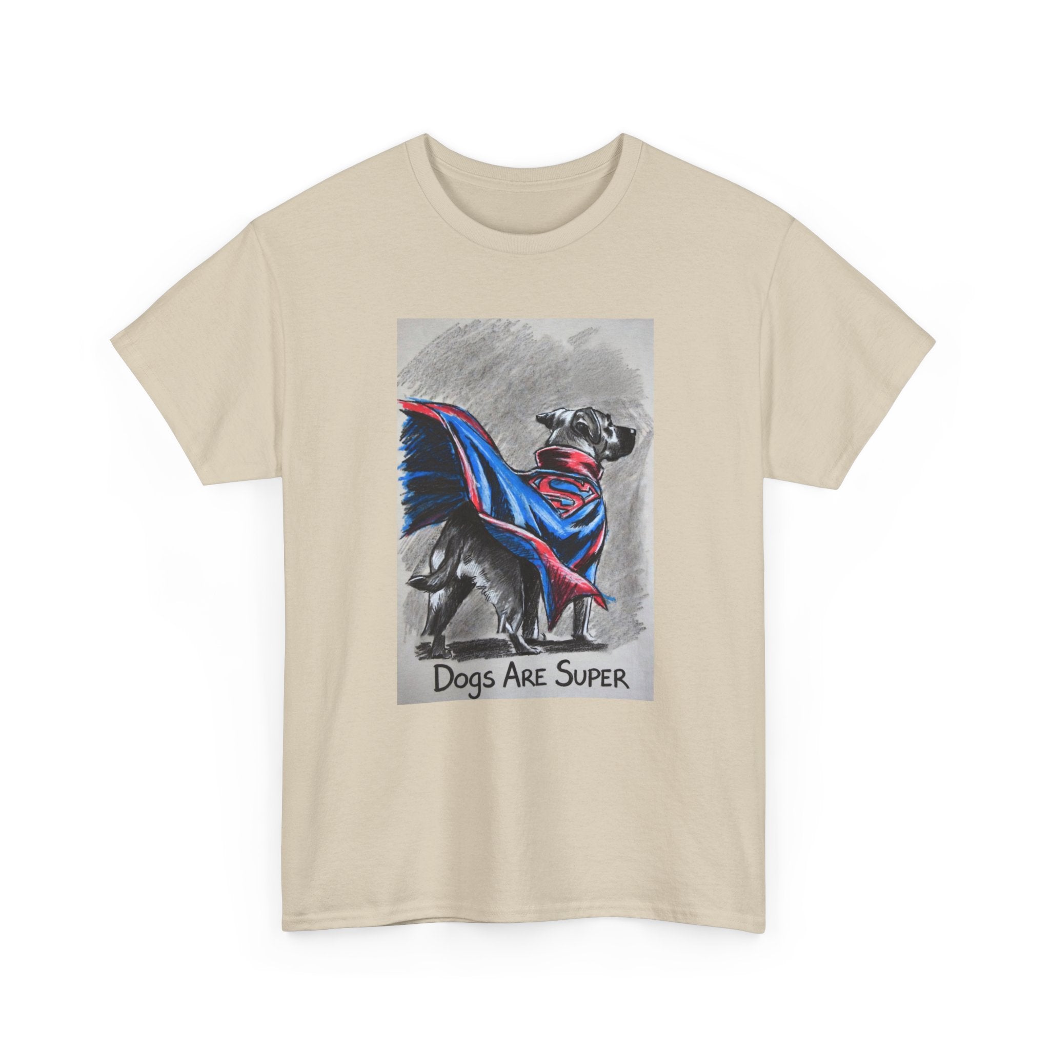 Dog Lover T‑Shirt — "Dogs Are Super" Superhero Dog Graphic Tee