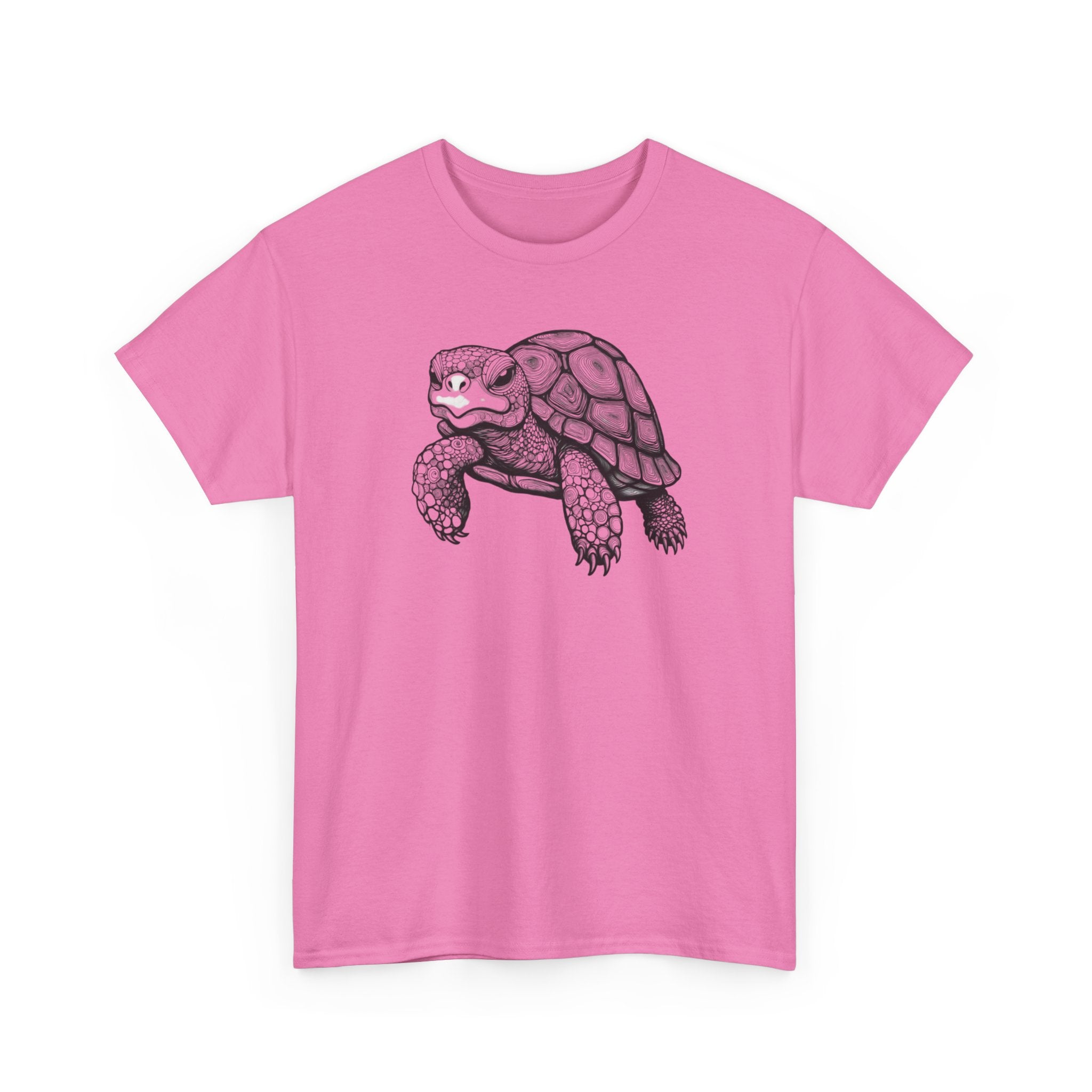 Turtle Illustration T‑Shirt — Hand‑Drawn Black & White Desert Tortoise Tee