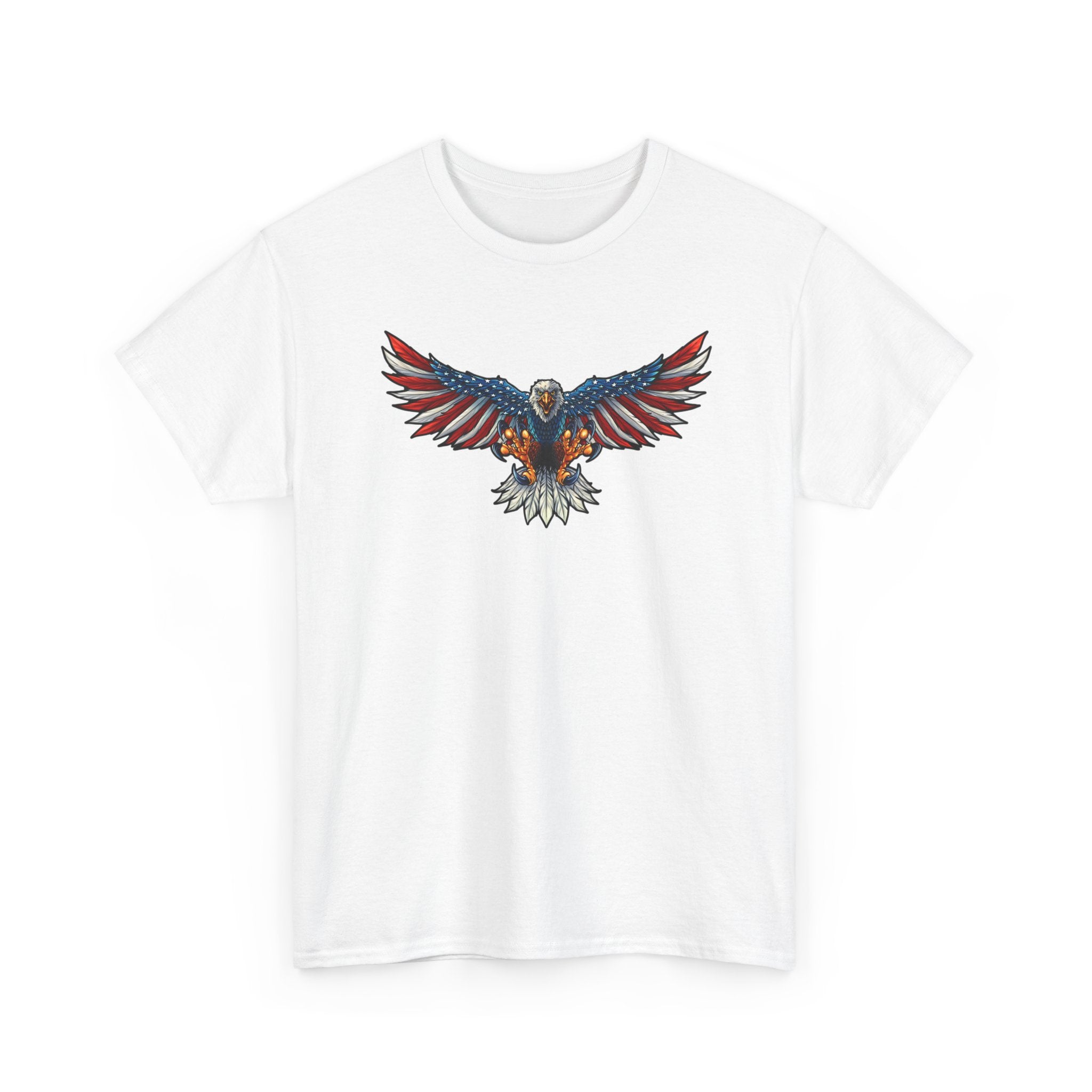 Patriotic Eagle Graphic Tee – Vintage Red, White & Blue Bald Eagle T-Shirt