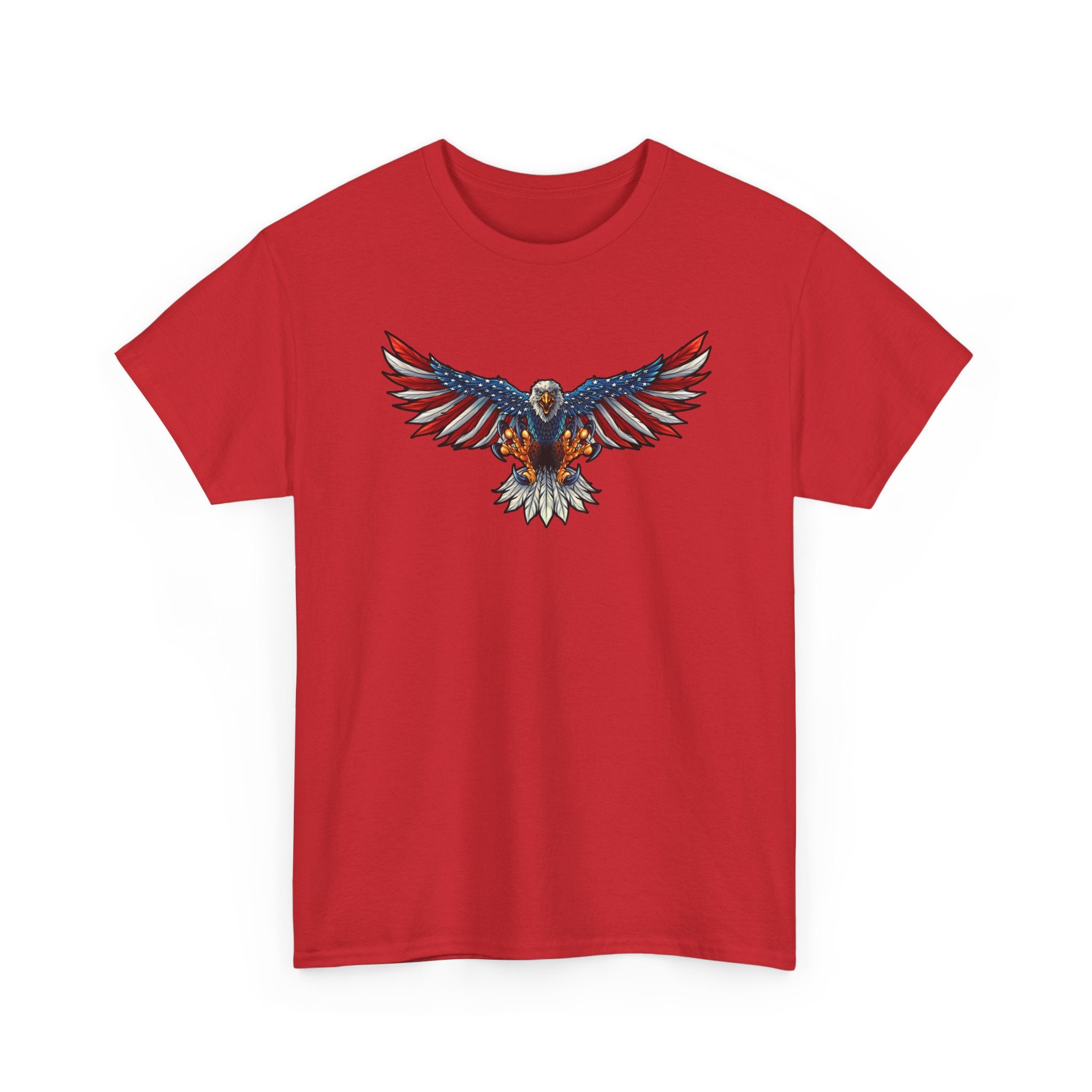 Patriotic Eagle Graphic Tee – Vintage Red, White & Blue Bald Eagle T-Shirt