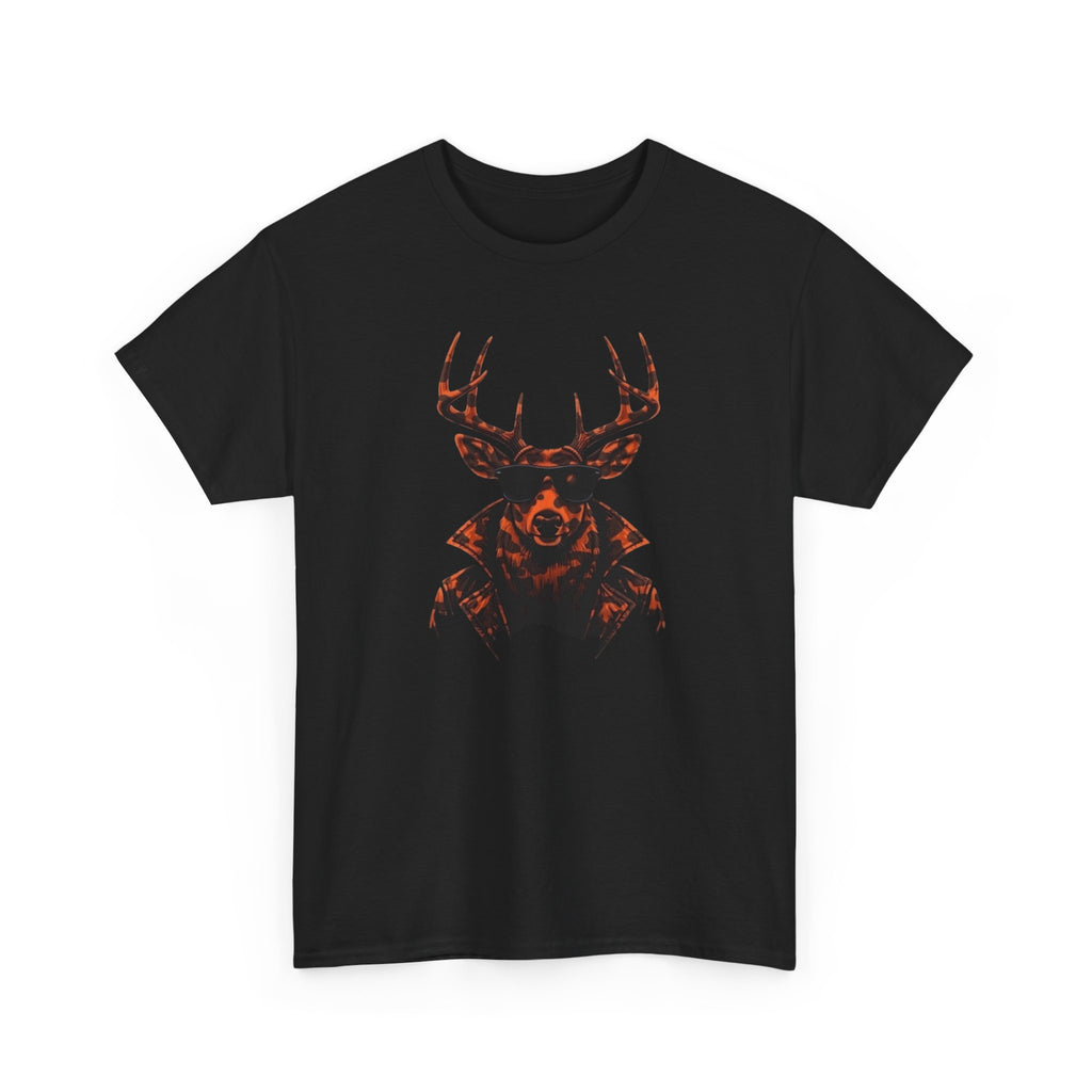 Deer Skull Orange Camo Graphic Tee
