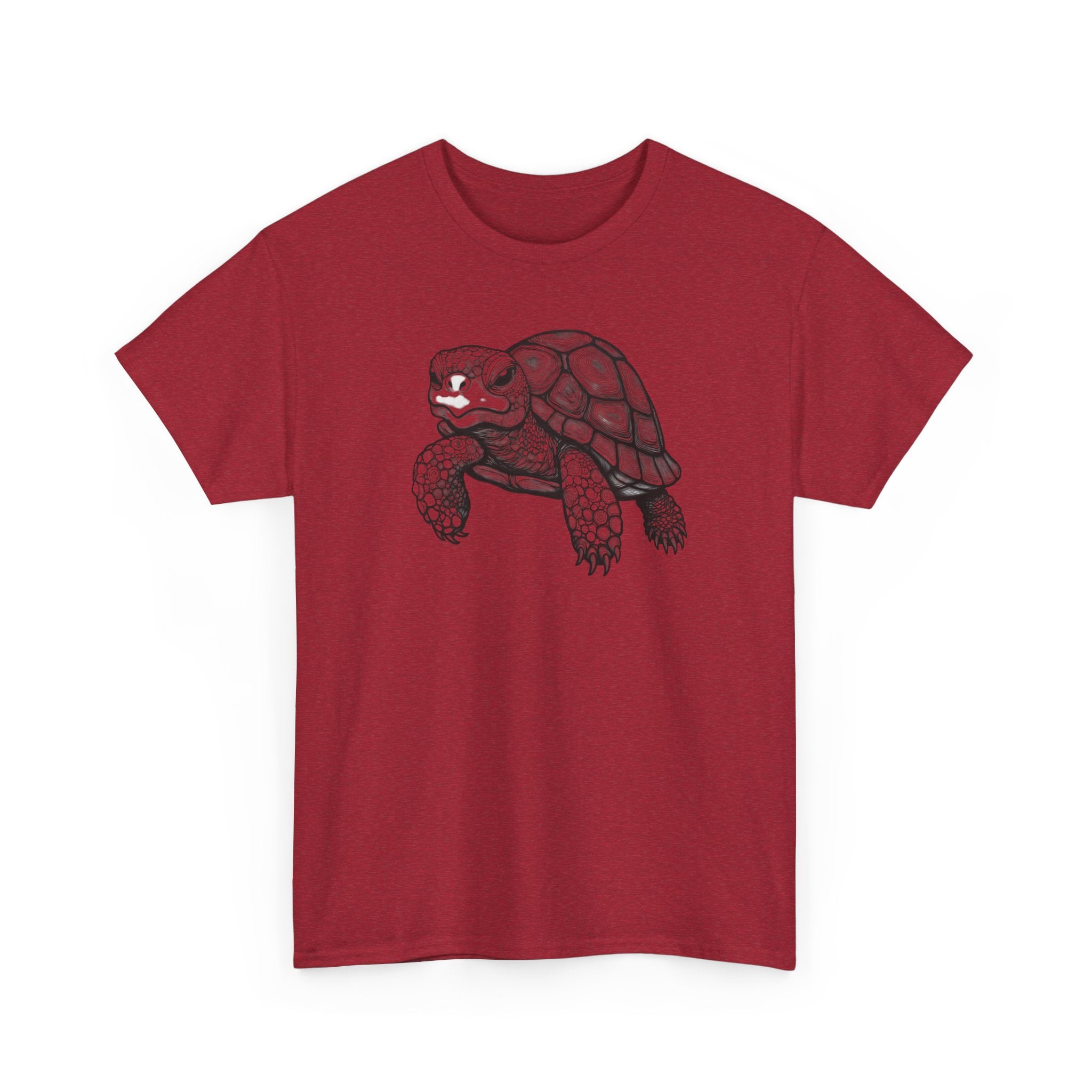 Turtle Illustration T‑Shirt — Hand‑Drawn Black & White Desert Tortoise Tee