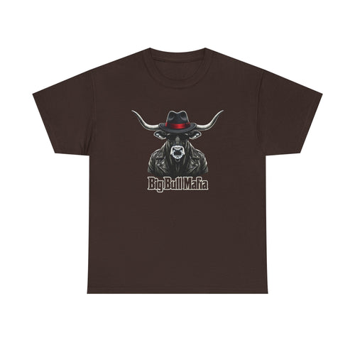 Big Bull Mafia Graphic Tee — Western Cowboy Bull T-Shirt
