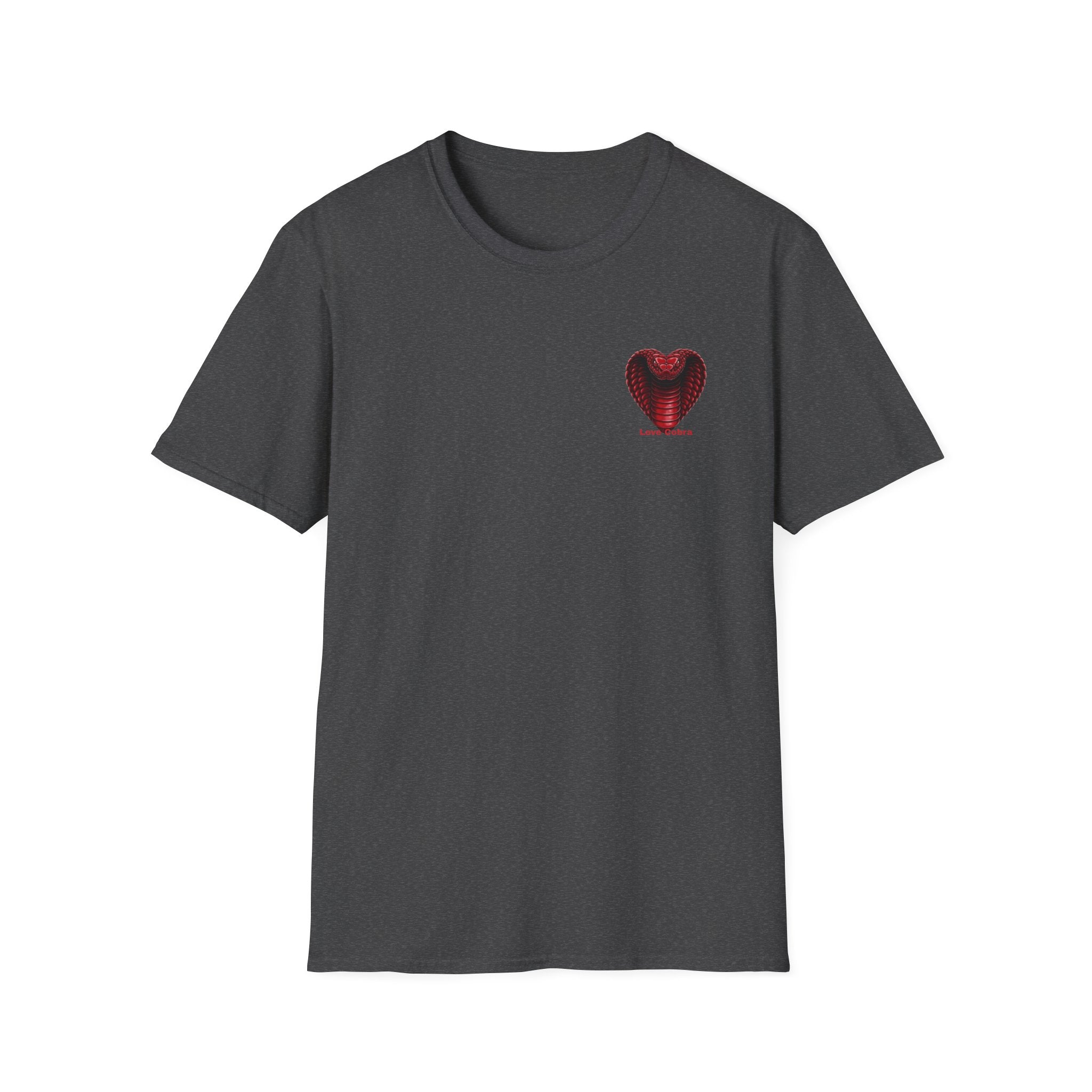 Heart Cobra T‑Shirt — 'Love Bites' Snake Heart Graphic Tee
