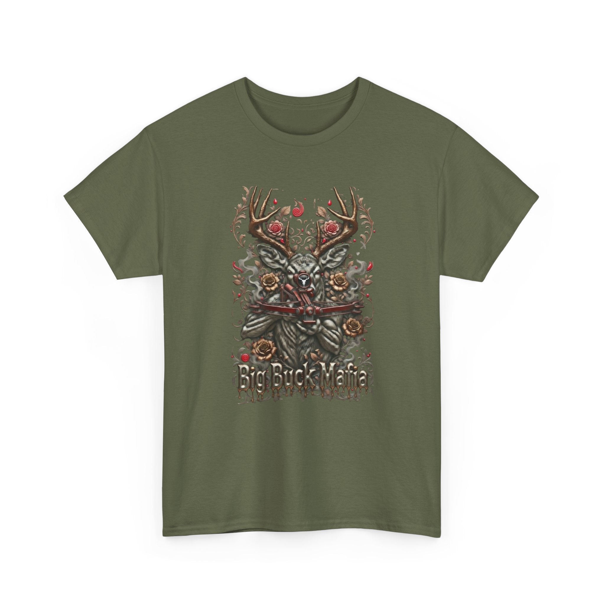 T-Shirt — Big Buck Mafia Skull & Antlers Hunting Tee