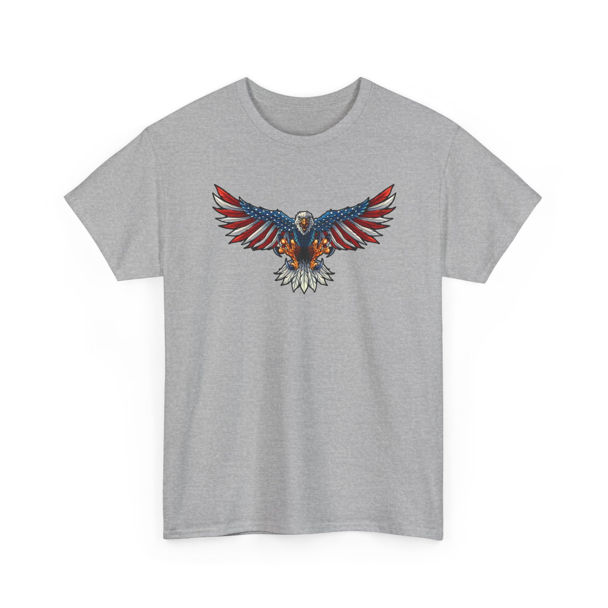 Patriotic Eagle Graphic Tee – Vintage Red, White & Blue Bald Eagle T-Shirt