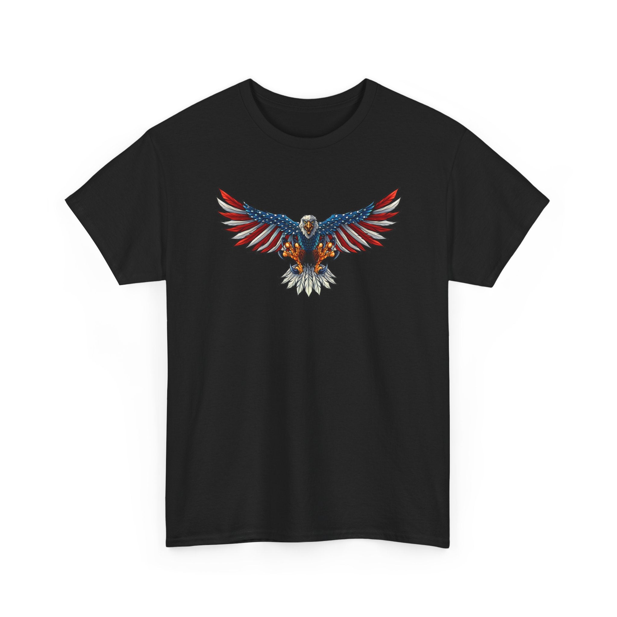 Patriotic Eagle Graphic Tee – Vintage Red, White & Blue Bald Eagle T-Shirt