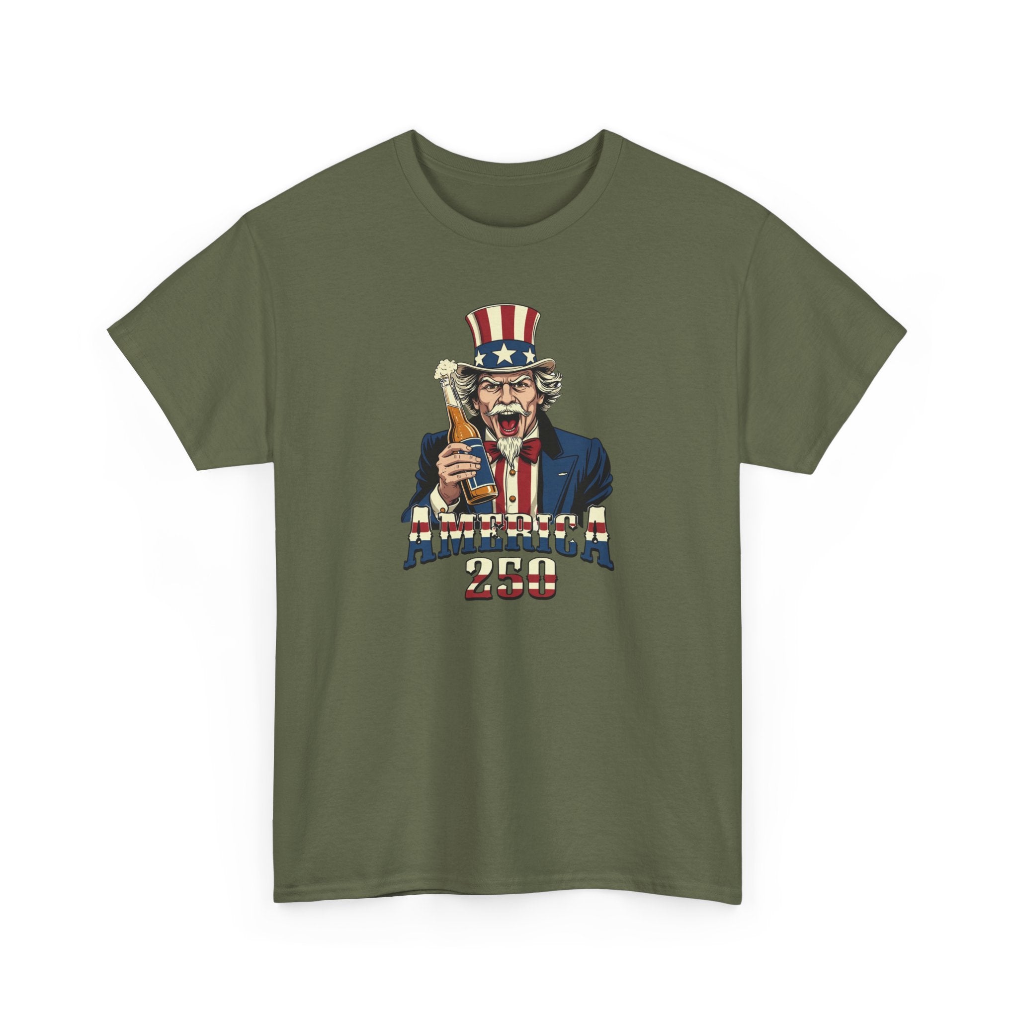 America 250 T-Shirt — Uncle Sam Patriotic July 4th Tee