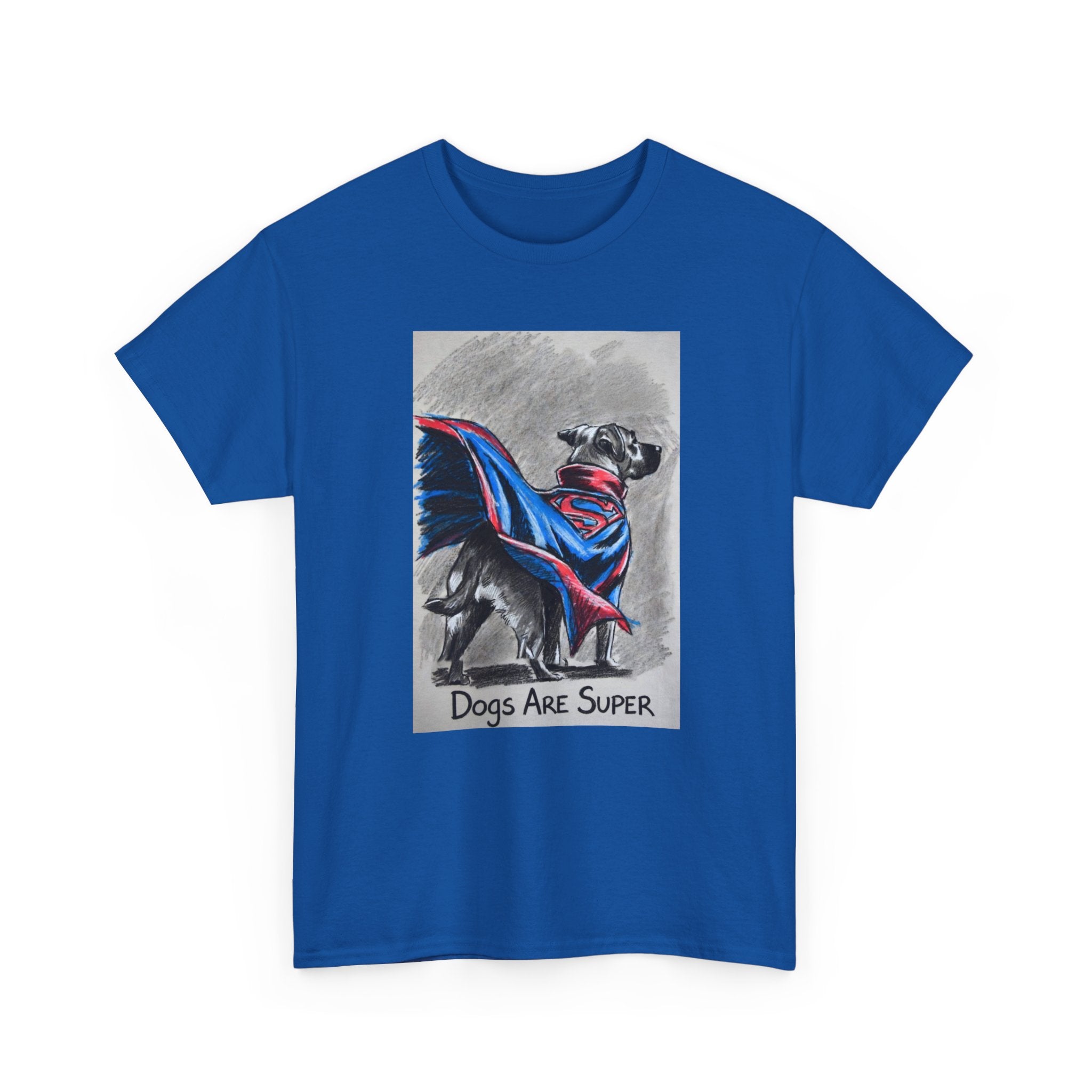 Dog Lover T‑Shirt — "Dogs Are Super" Superhero Dog Graphic Tee