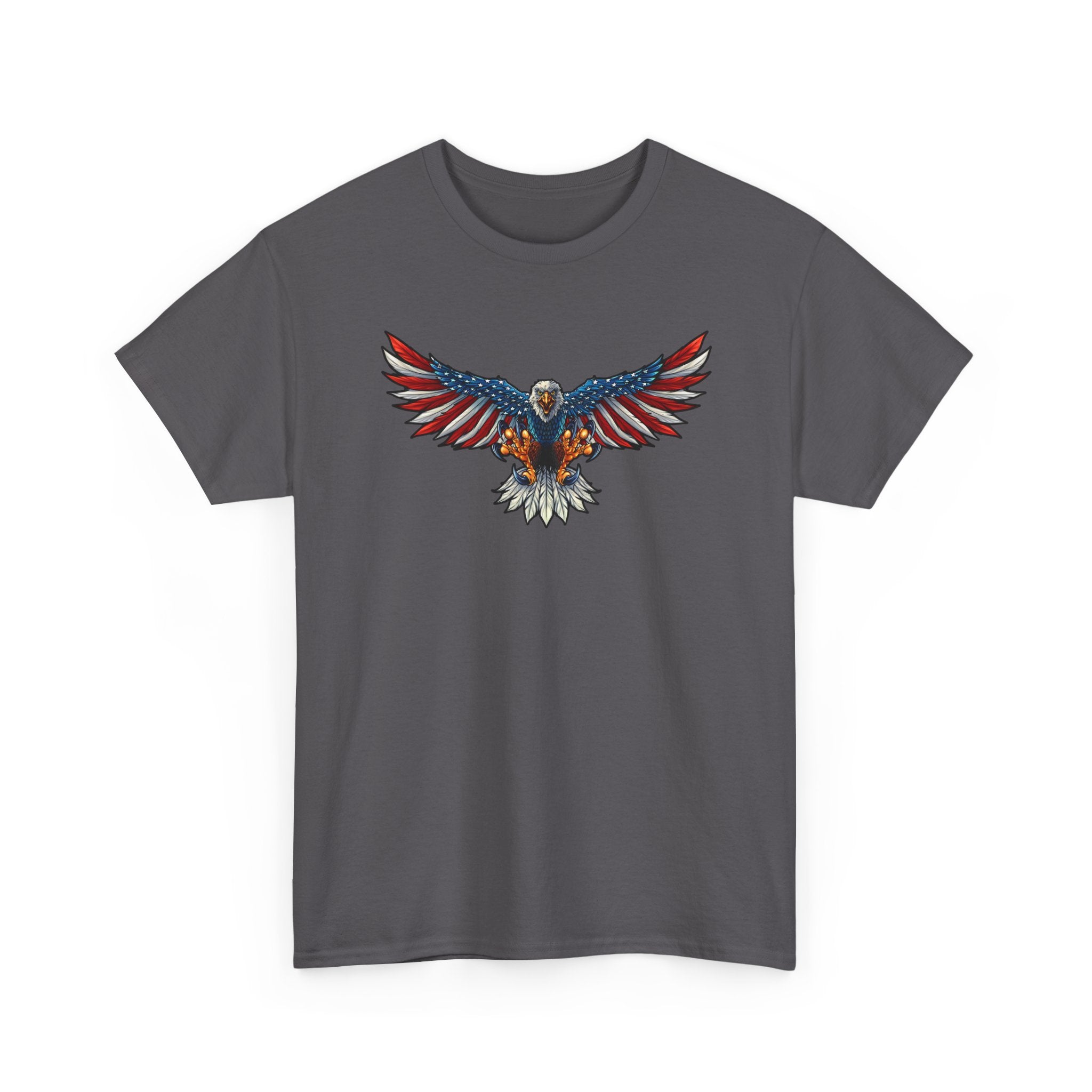 Patriotic Eagle Graphic Tee – Vintage Red, White & Blue Bald Eagle T-Shirt