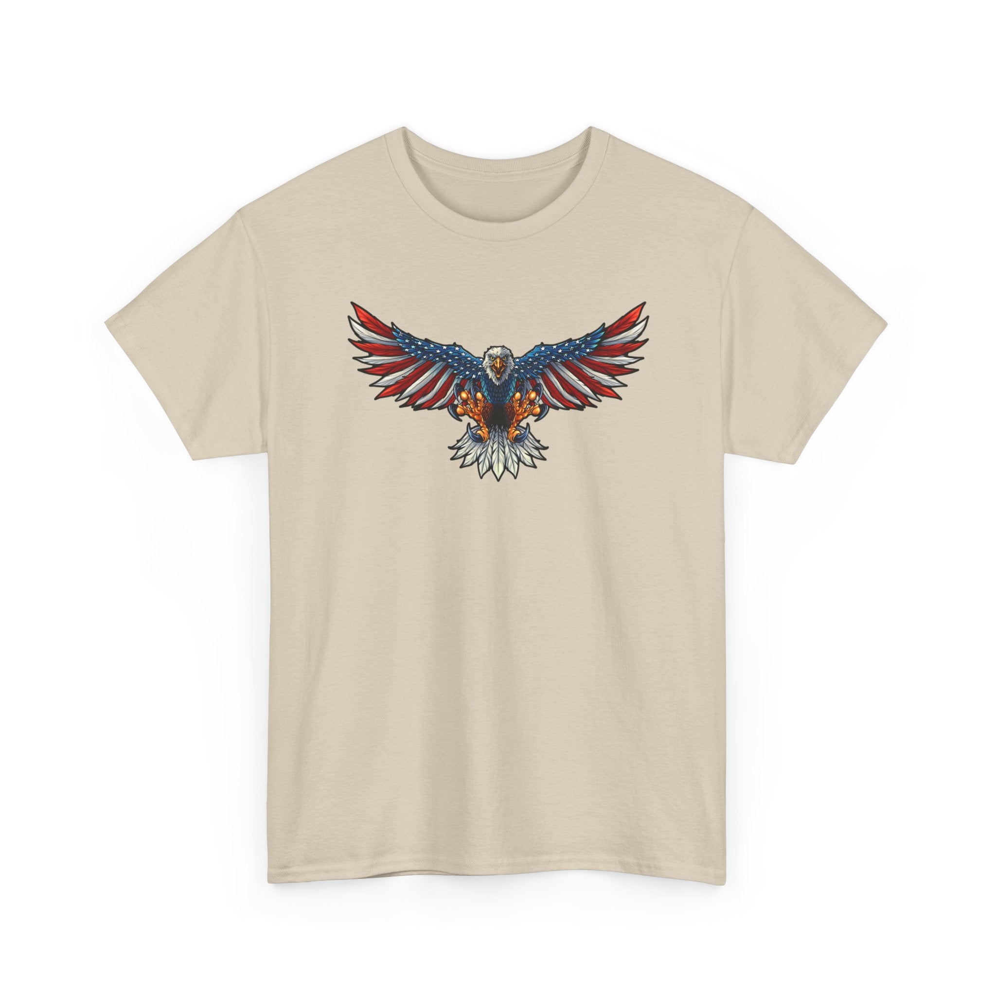 Patriotic Eagle Graphic Tee – Vintage Red, White & Blue Bald Eagle T-Shirt