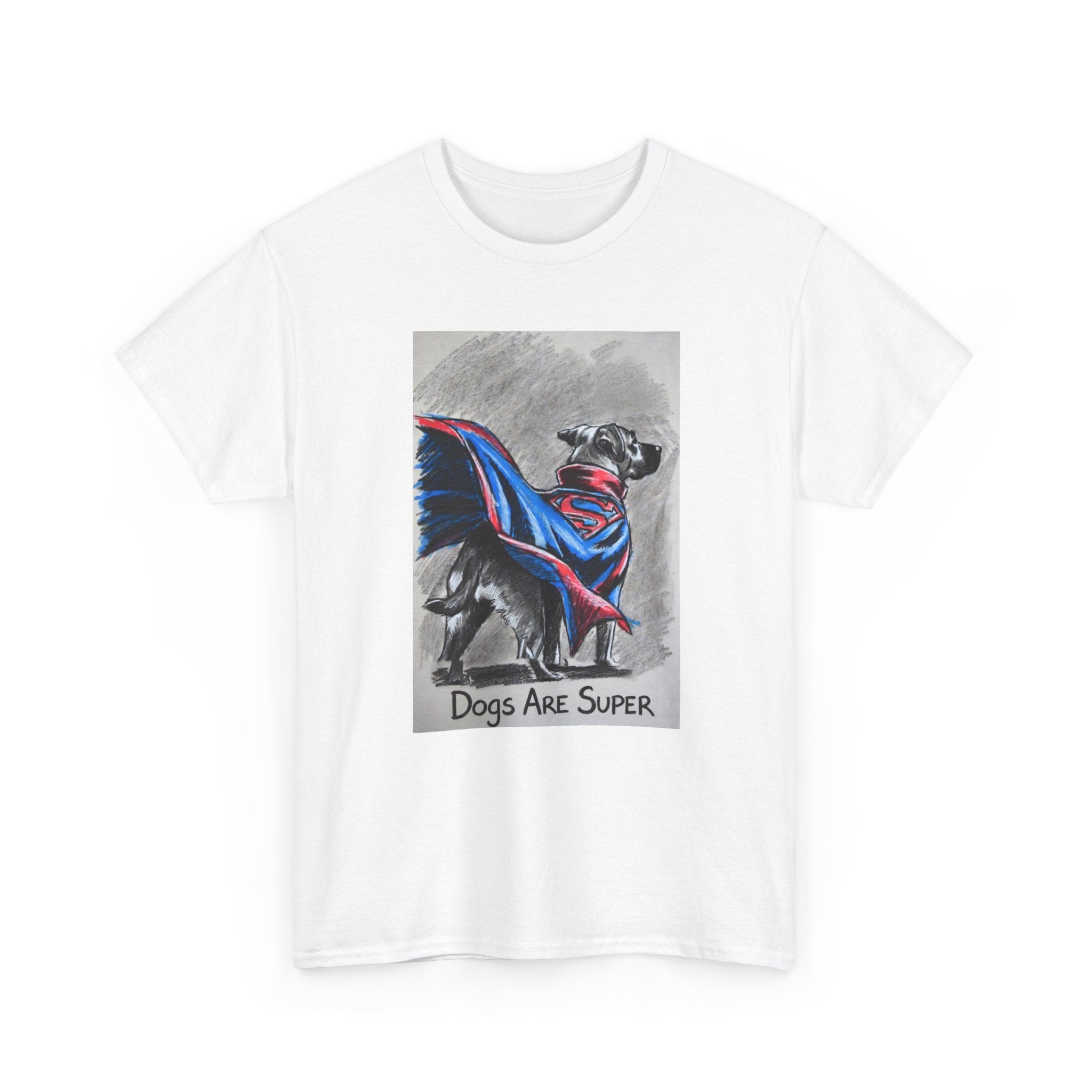 Dog Lover T‑Shirt — "Dogs Are Super" Superhero Dog Graphic Tee