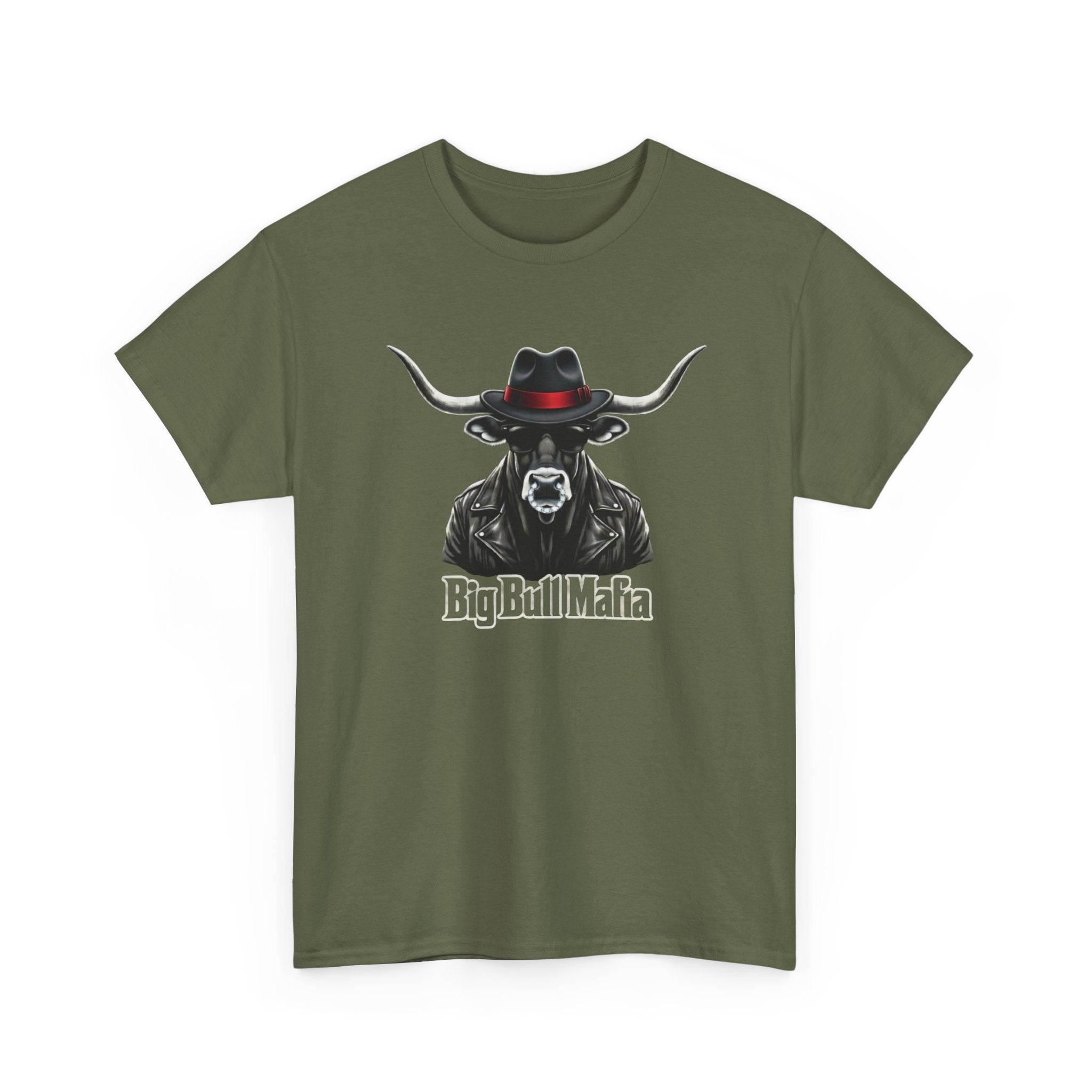 Big Bull Mafia Graphic Tee — Western Cowboy Bull T-Shirt