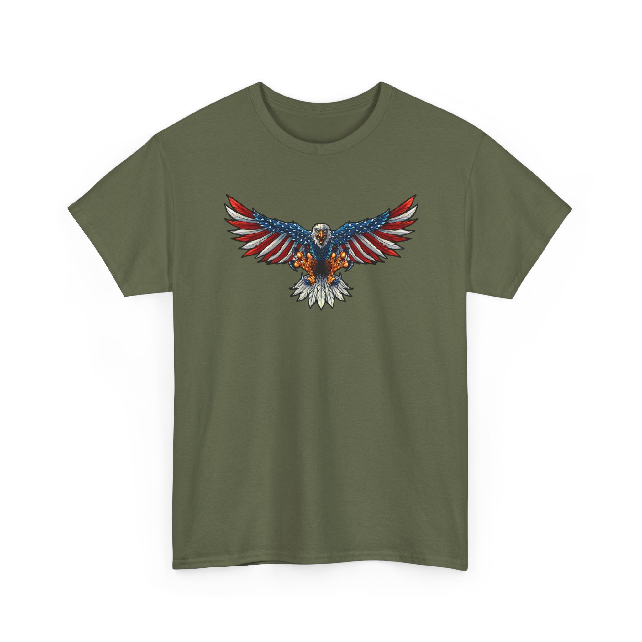 Patriotic Eagle Graphic Tee – Vintage Red, White & Blue Bald Eagle T-Shirt