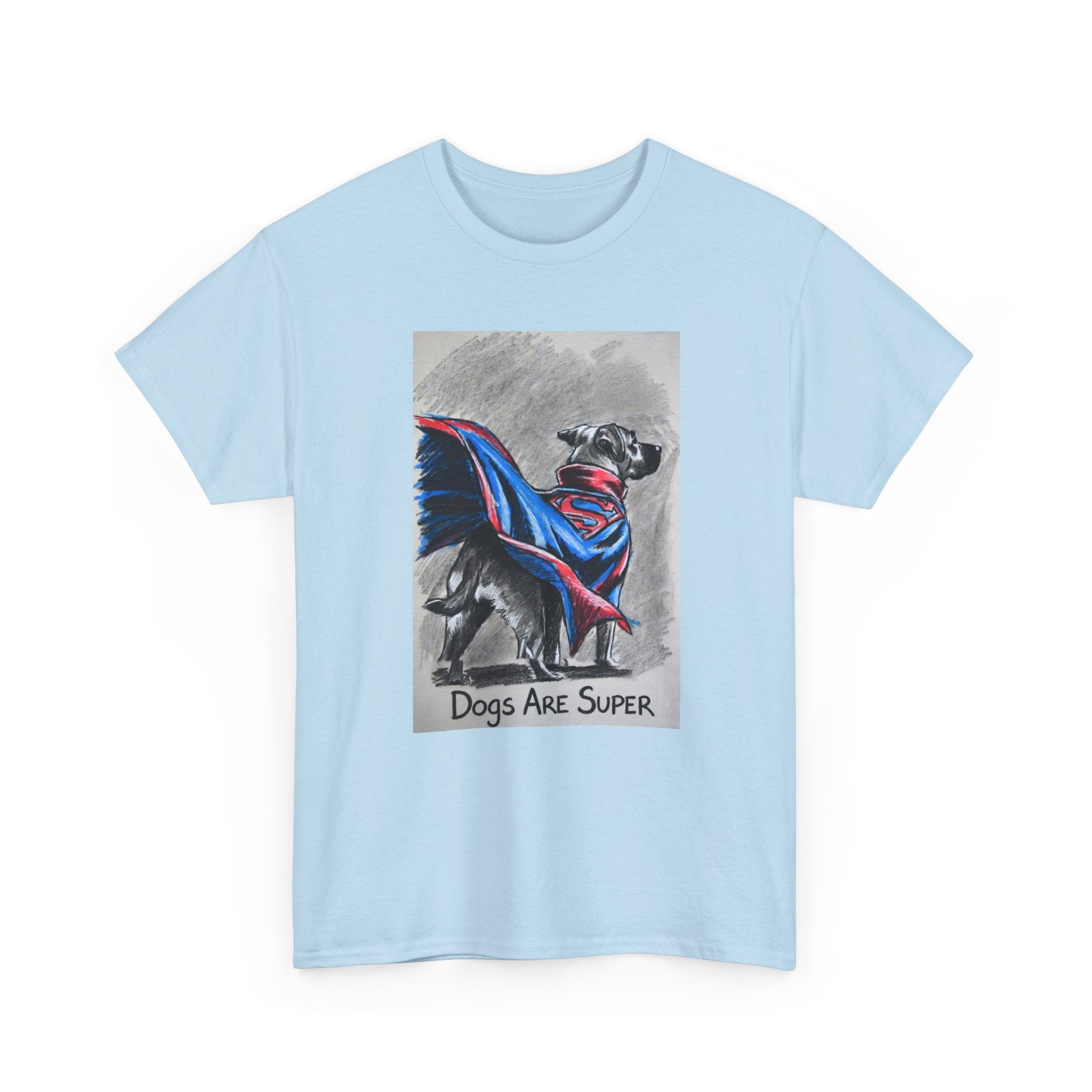Dog Lover T‑Shirt — "Dogs Are Super" Superhero Dog Graphic Tee