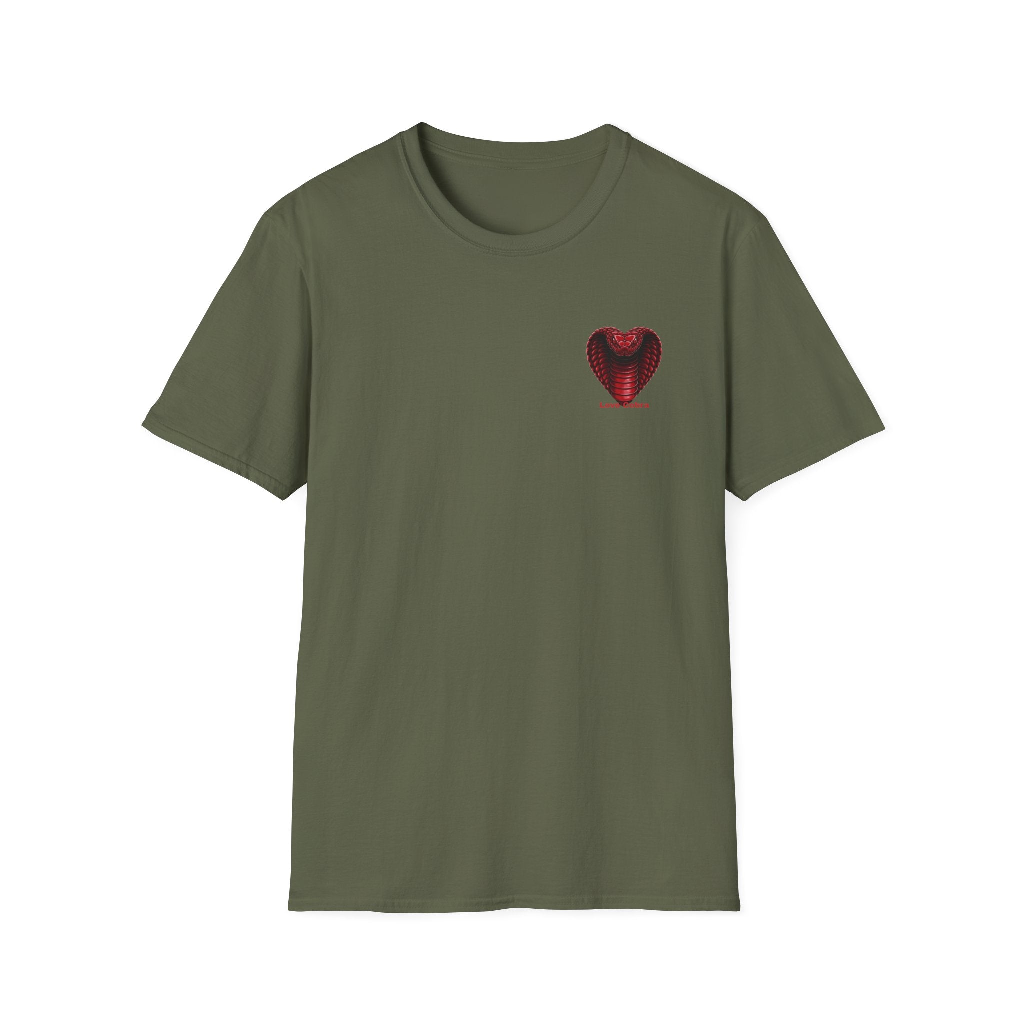 Heart Cobra T‑Shirt — 'Love Bites' Snake Heart Graphic Tee