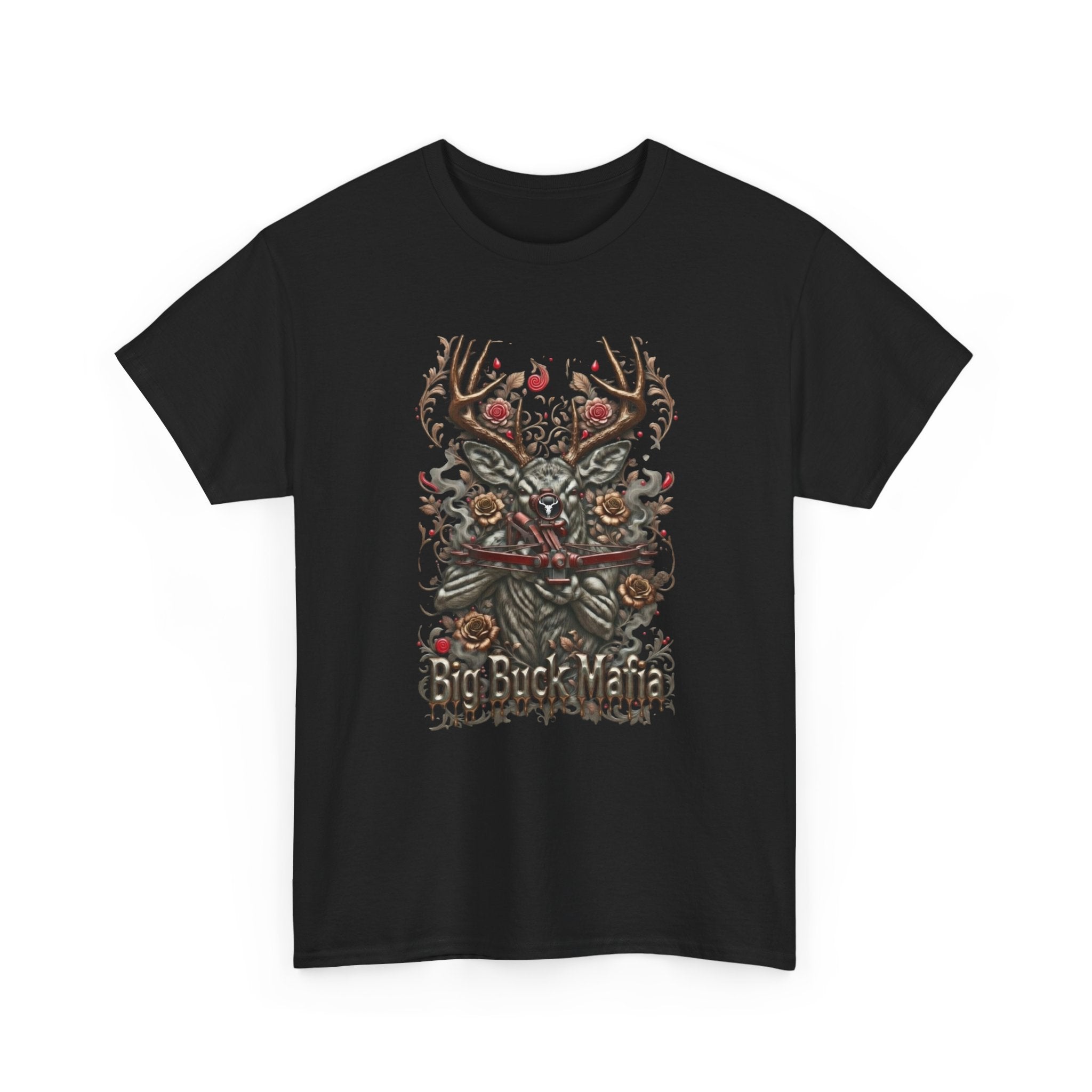 T-Shirt — Big Buck Mafia Skull & Antlers Hunting Tee