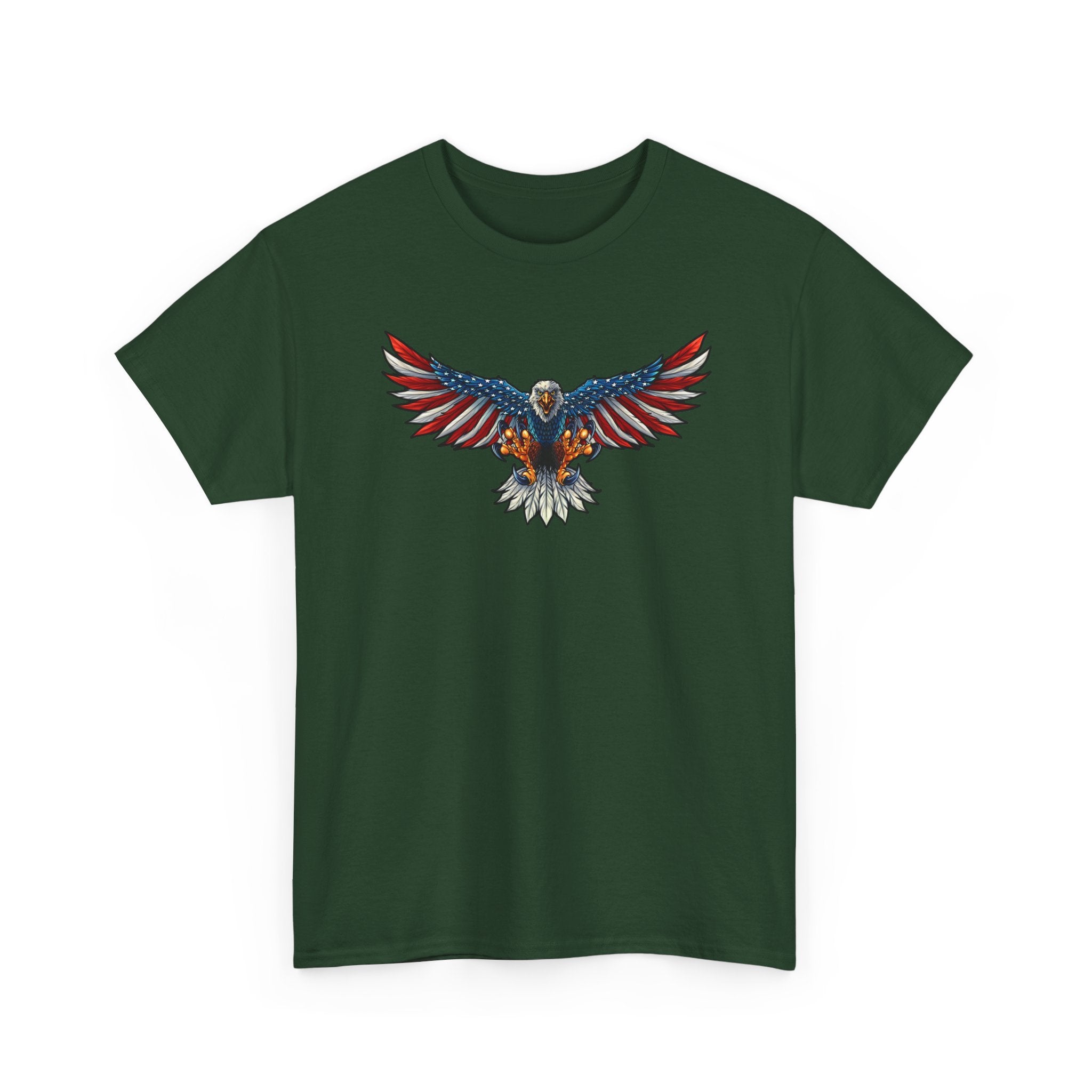 Patriotic Eagle Graphic Tee – Vintage Red, White & Blue Bald Eagle T-Shirt