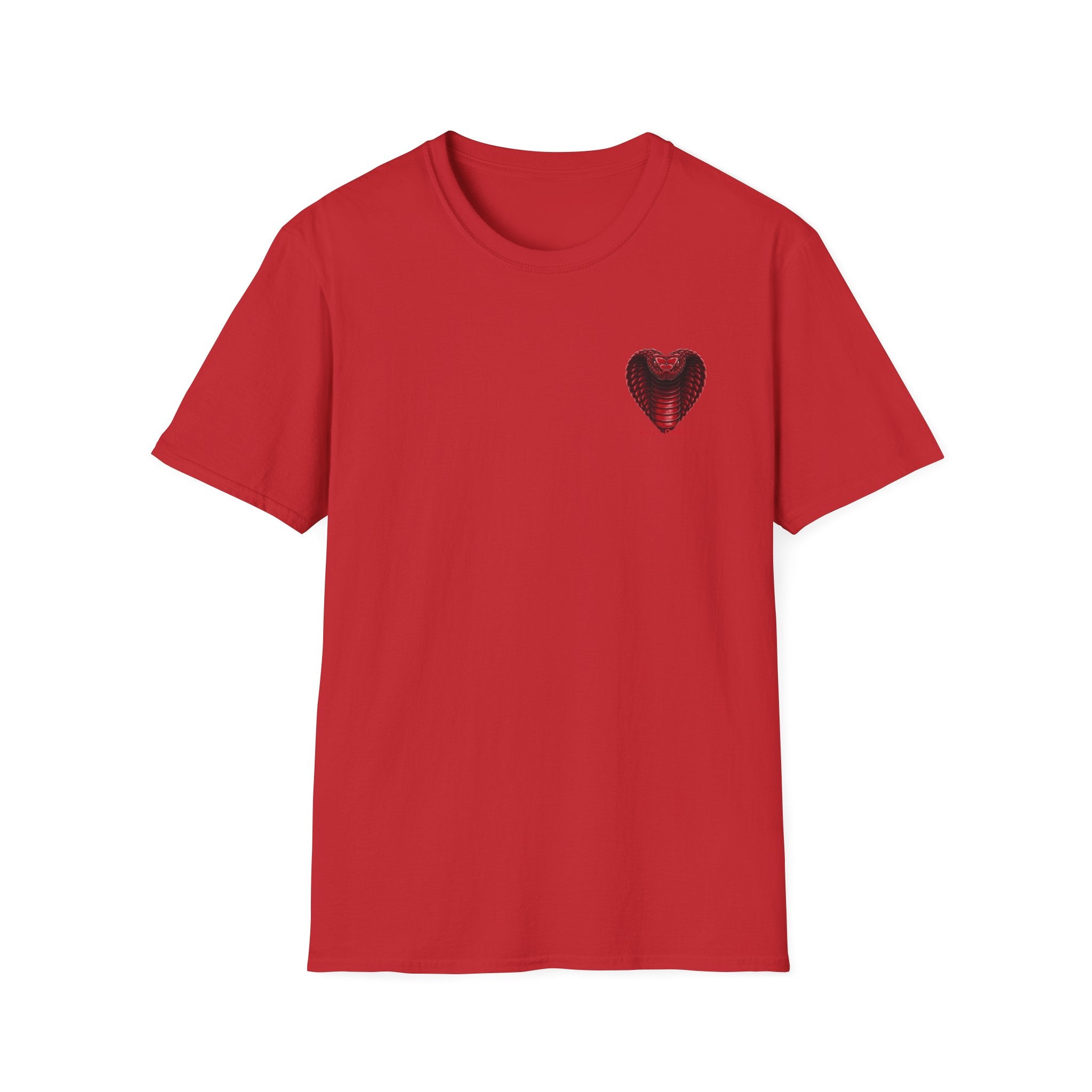 Heart Cobra T‑Shirt — 'Love Bites' Snake Heart Graphic Tee