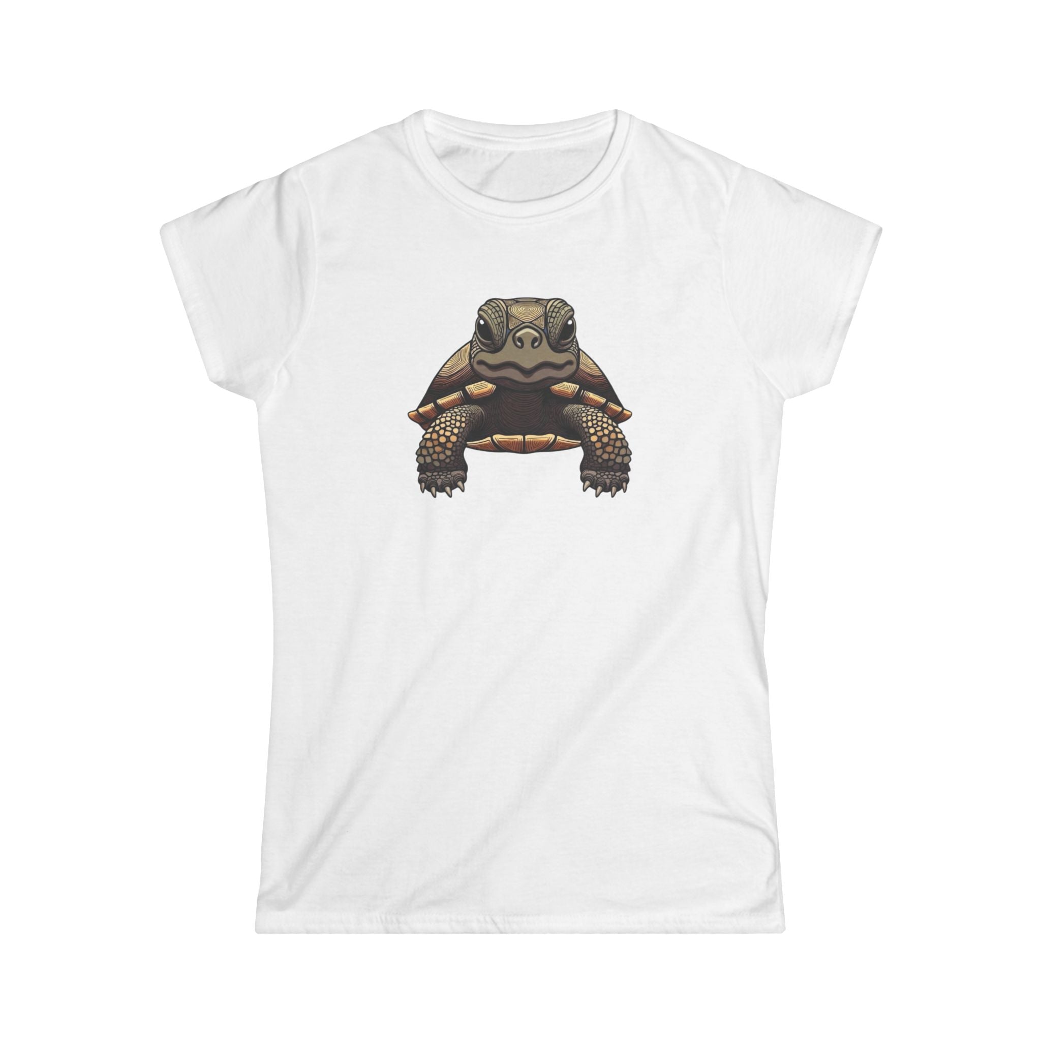 Turtle Graphic Tee — Cute Realistic Turtle Illustration Women's T‑Shirt