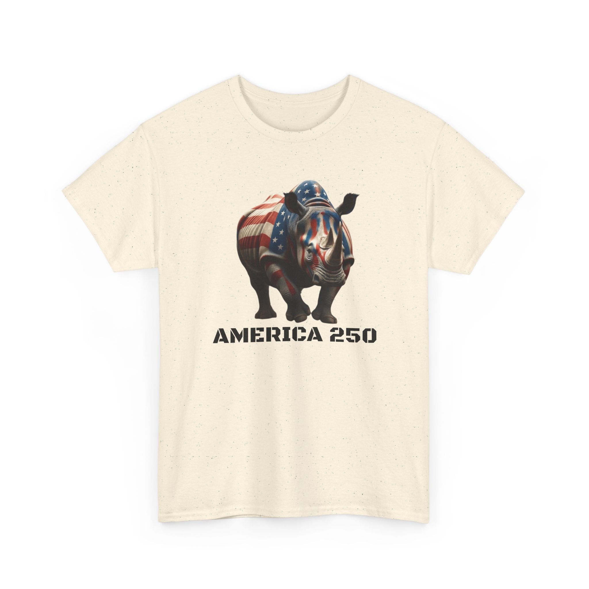 T-Shirt — America 250 Patriotic Rhinoceros Tee