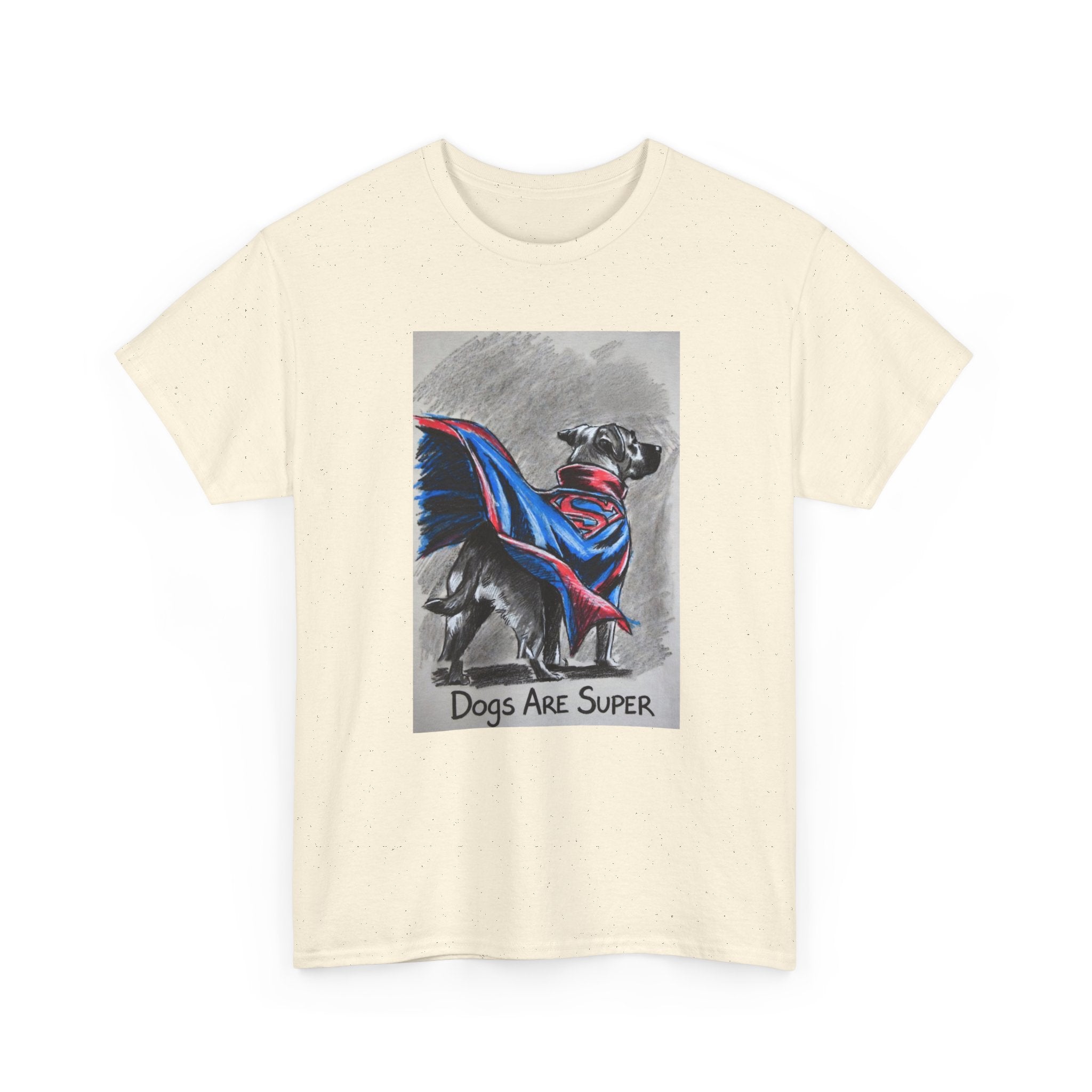 Dog Lover T‑Shirt — "Dogs Are Super" Superhero Dog Graphic Tee