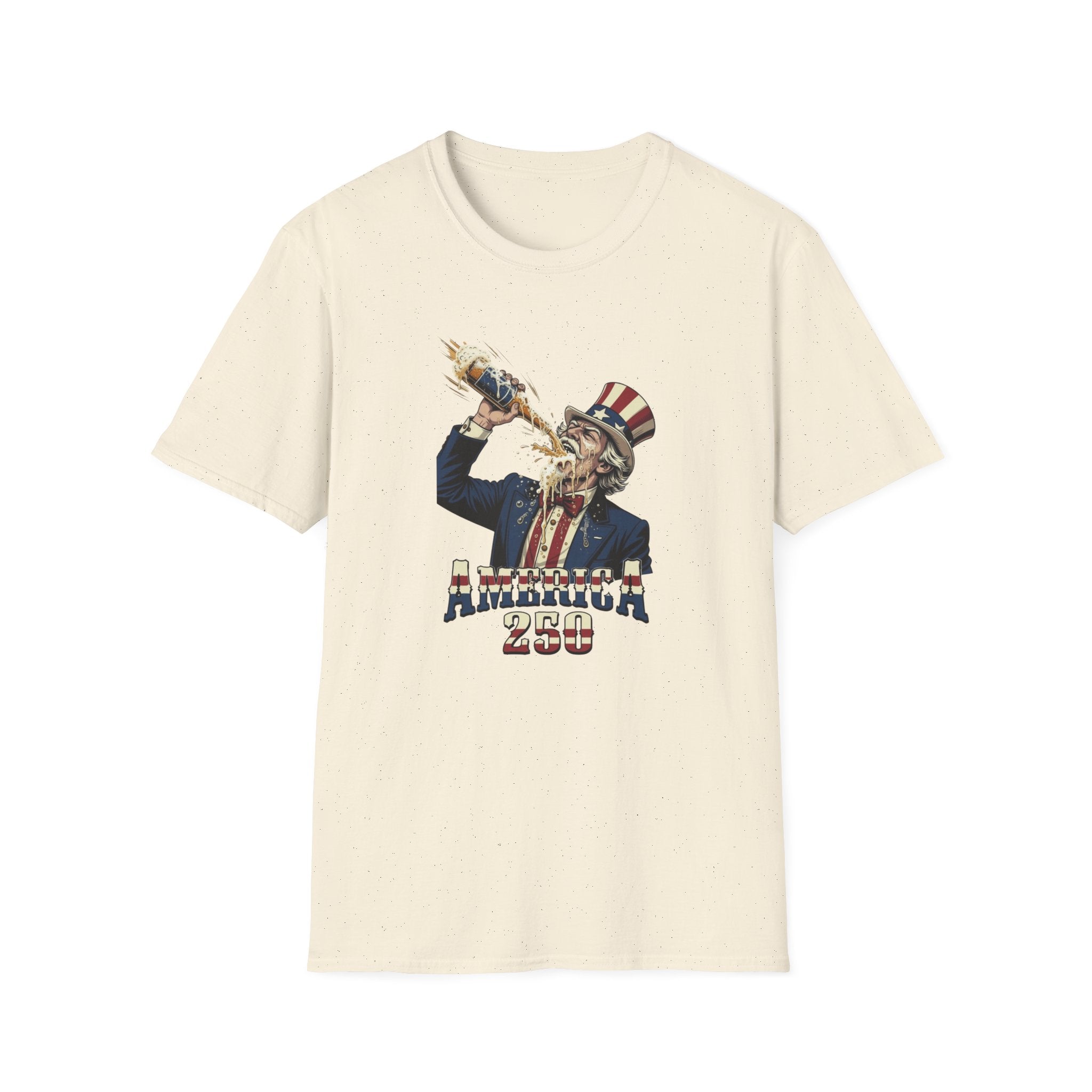 T-Shirt — Patriotic Uncle Sam Beer Chug Graphic (America 250)