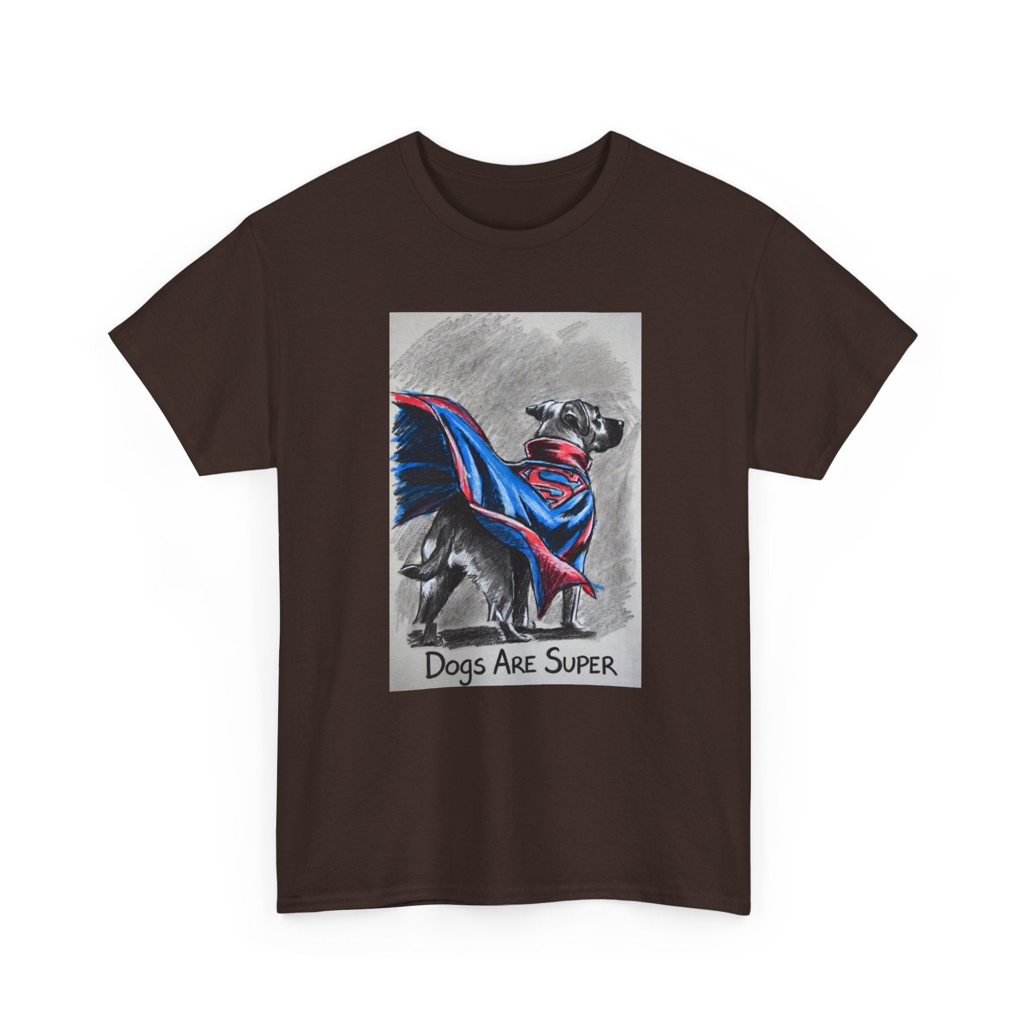 Dog Lover T‑Shirt — "Dogs Are Super" Superhero Dog Graphic Tee