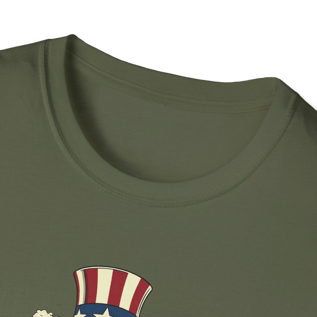 Uncle Sam Beer Graphic T-Shirt — Patriotic "America 250" Party Tee