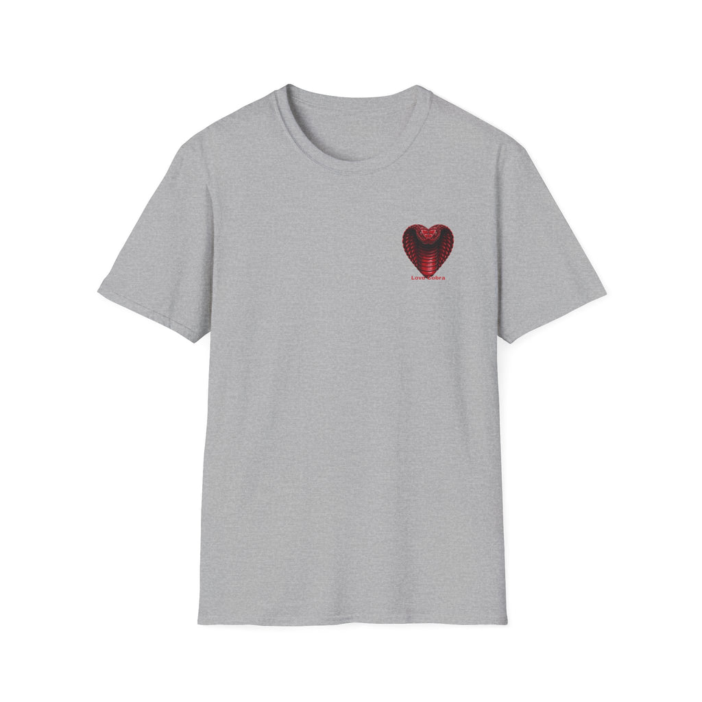 Heart Cobra T‑Shirt — 'Love Bites' Snake Heart Graphic Tee