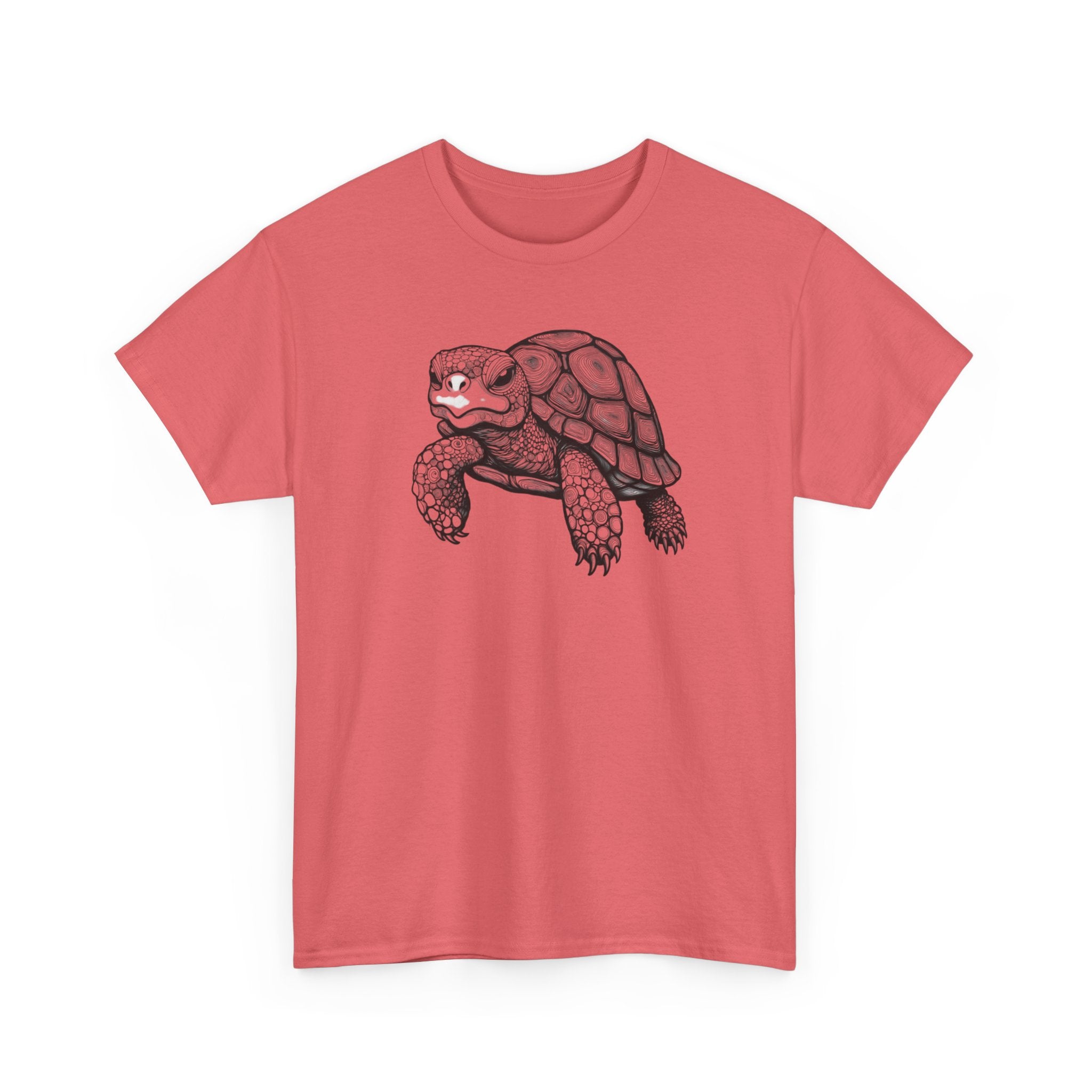 Turtle Illustration T‑Shirt — Hand‑Drawn Black & White Desert Tortoise Tee