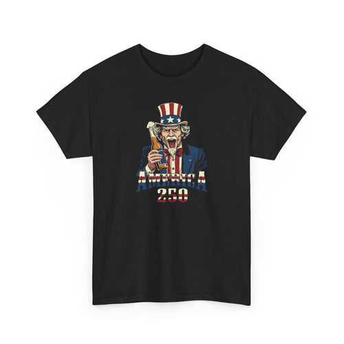 America 250 T-Shirt — Uncle Sam Patriotic July 4th Tee