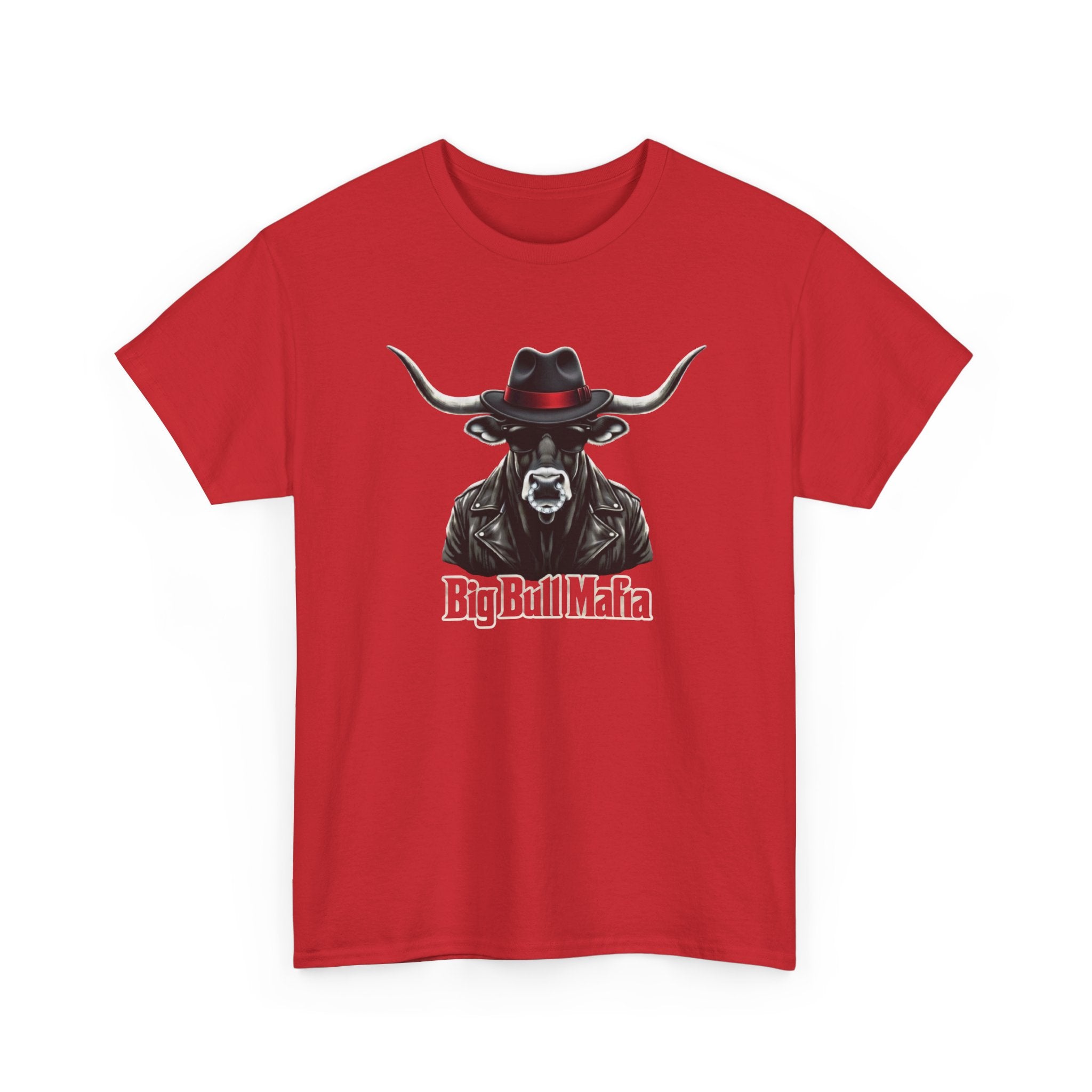 Big Bull Mafia Graphic Tee — Western Cowboy Bull T-Shirt