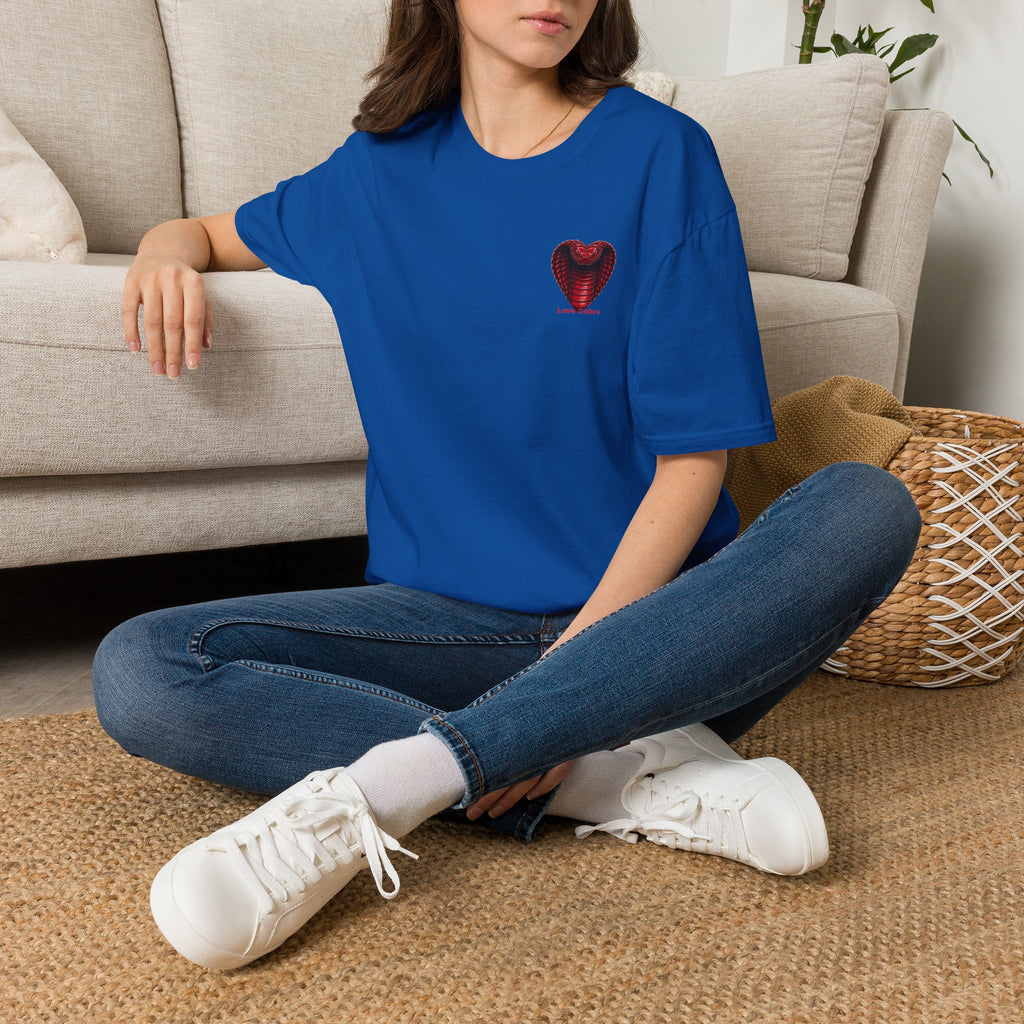 Heart Cobra T‑Shirt — 'Love Bites' Snake Heart Graphic Tee