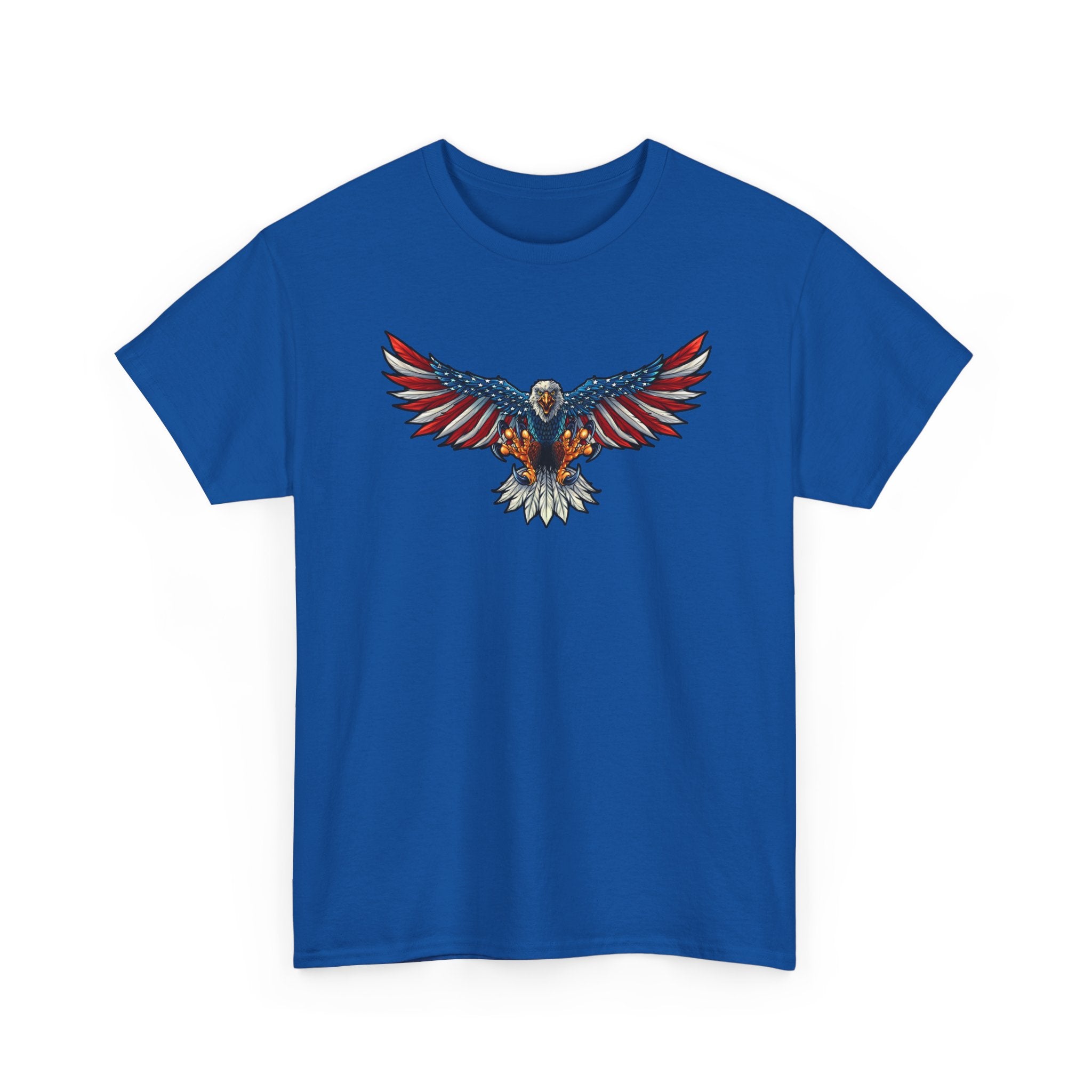 Patriotic Eagle Graphic Tee – Vintage Red, White & Blue Bald Eagle T-Shirt